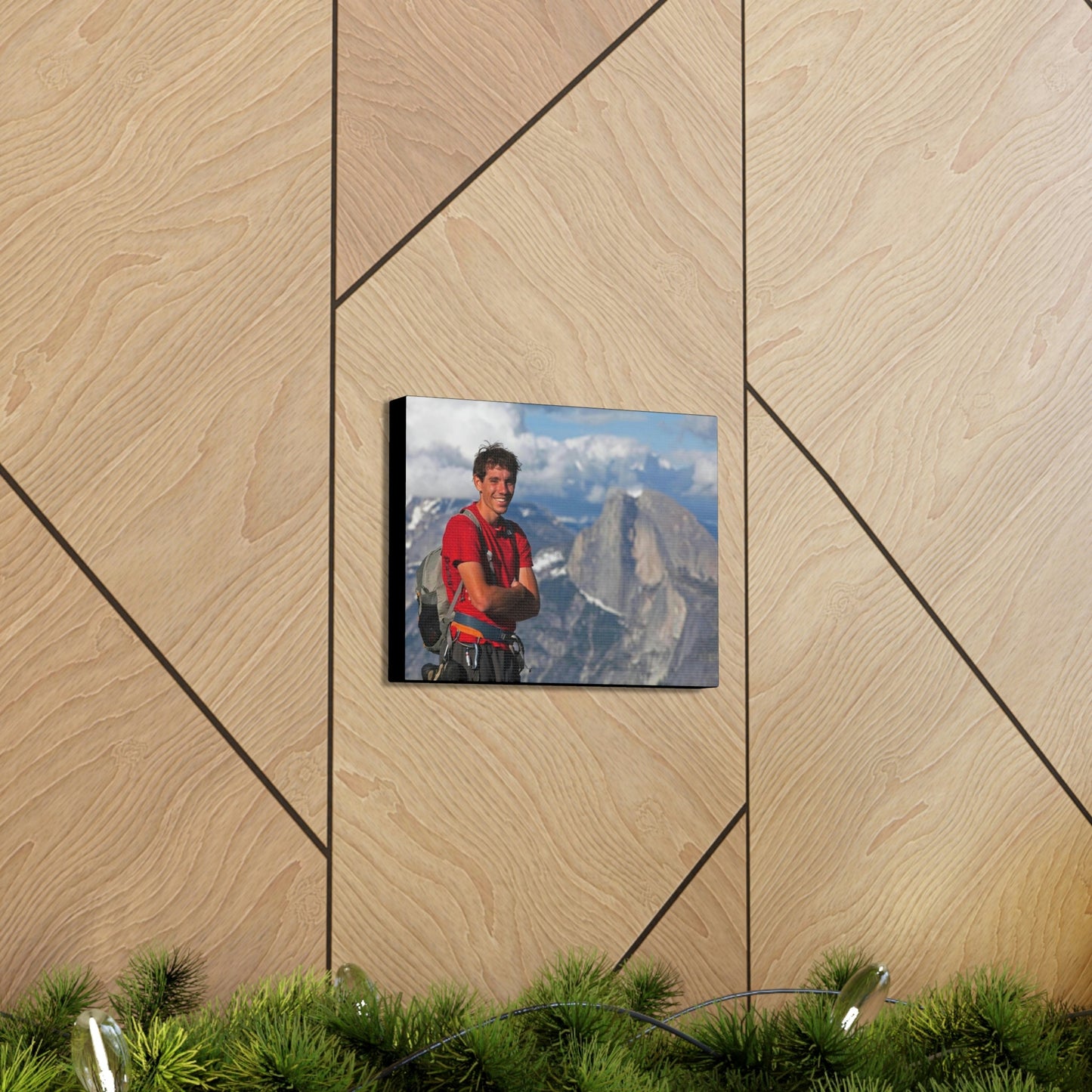 SOLO CLIMBER - SMALL Canvas Gallery Wraps - Made in USA - Rock climber El Capitan, in Yosemite National Park in 2017 - Alex Honnold - documented in film 'Free Solo' - Green Forest Home