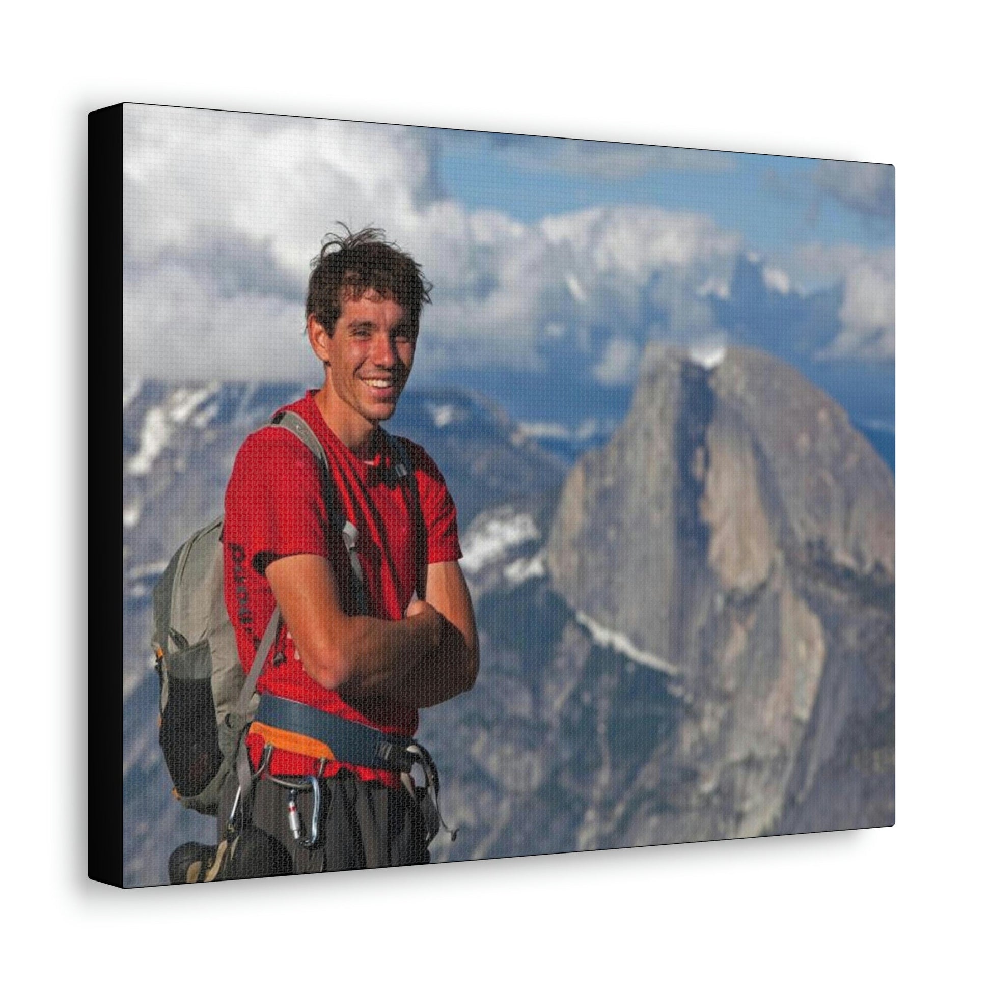 SOLO CLIMBER - SMALL Canvas Gallery Wraps - Made in USA - Rock climber El Capitan, in Yosemite National Park in 2017 - Alex Honnold - documented in film 'Free Solo' - Green Forest Home