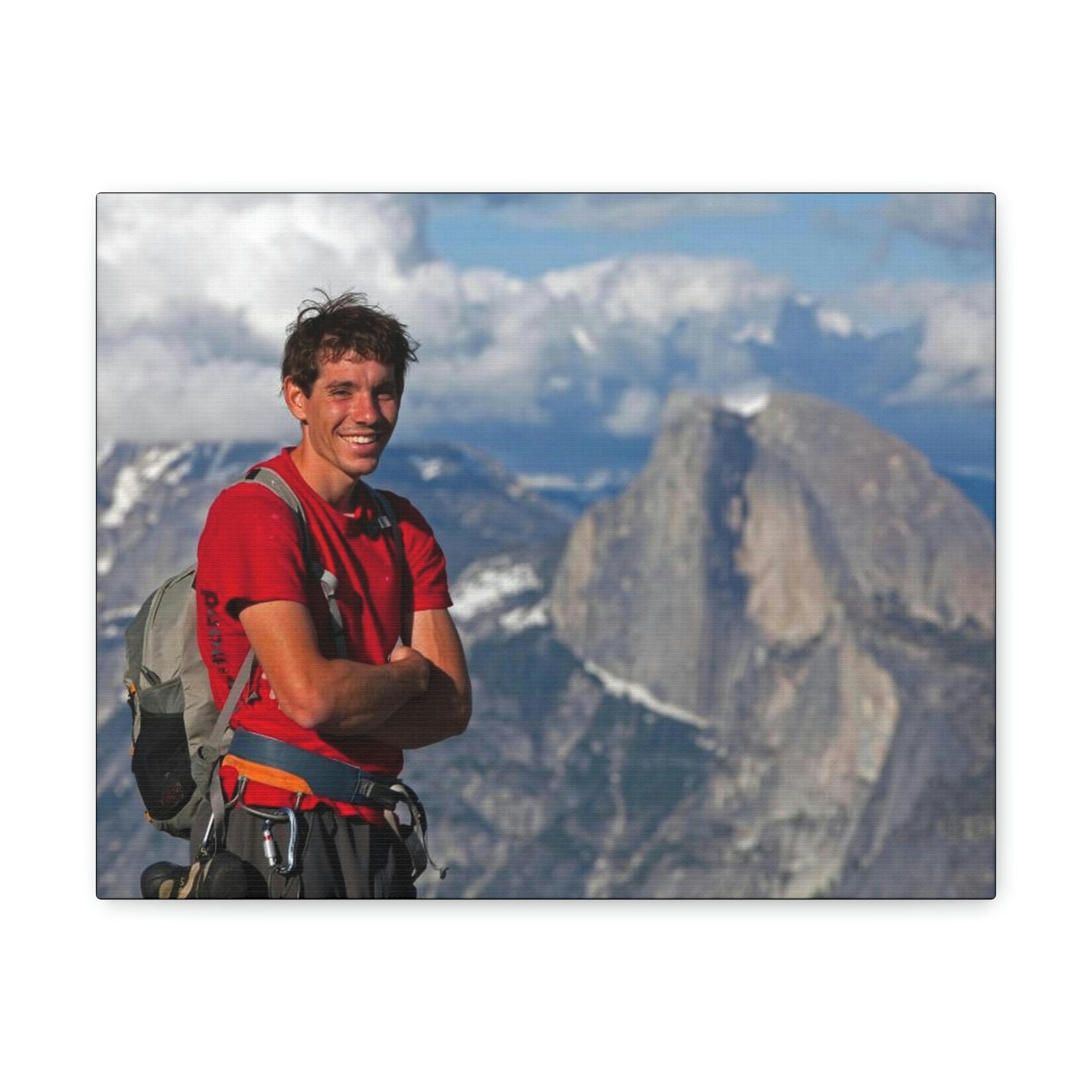 SOLO CLIMBER - SMALL Canvas Gallery Wraps - Made in USA - Rock climber El Capitan, in Yosemite National Park in 2017 - Alex Honnold - documented in film 'Free Solo' - Green Forest Home