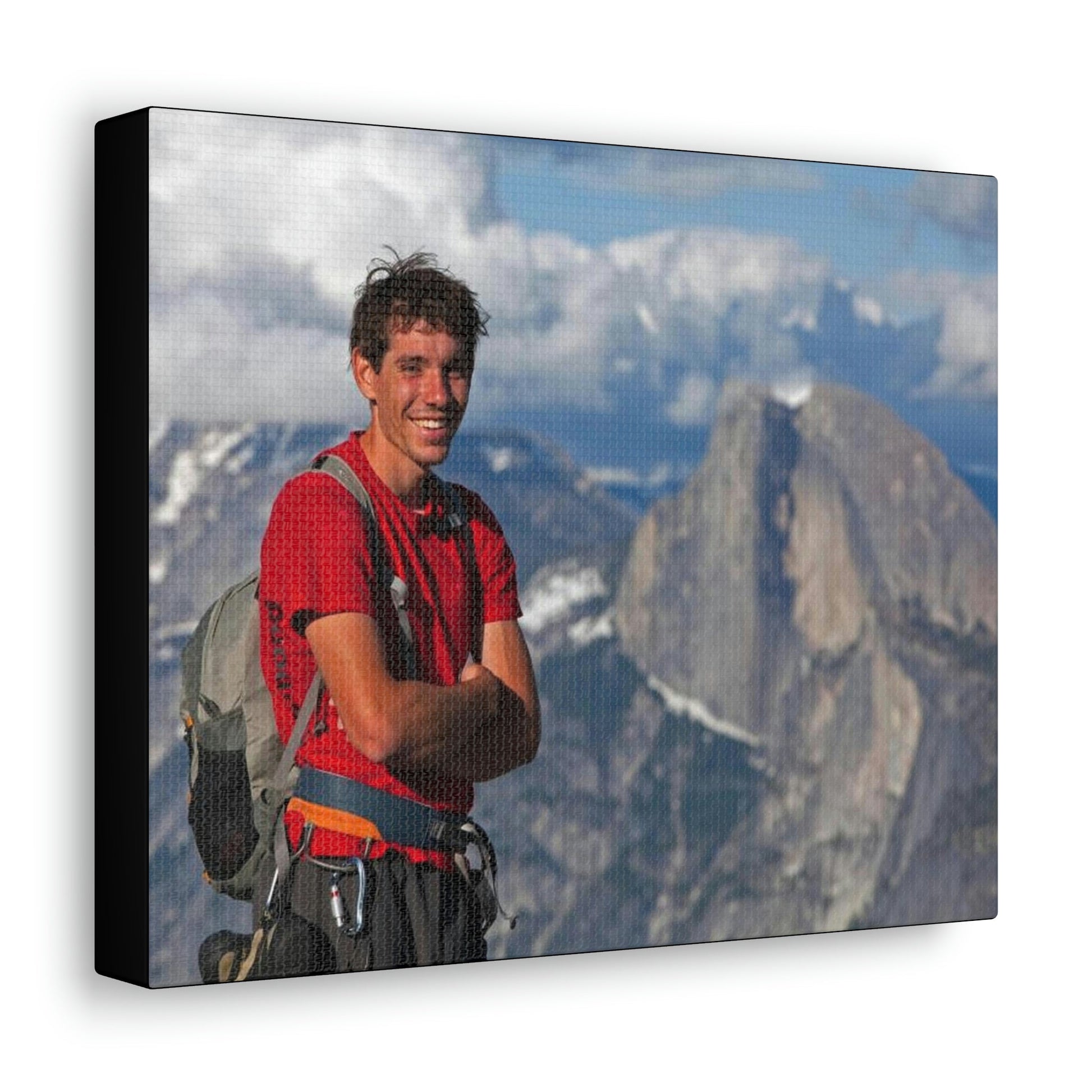 SOLO CLIMBER - SMALL Canvas Gallery Wraps - Made in USA - Rock climber El Capitan, in Yosemite National Park in 2017 - Alex Honnold - documented in film 'Free Solo' - Green Forest Home