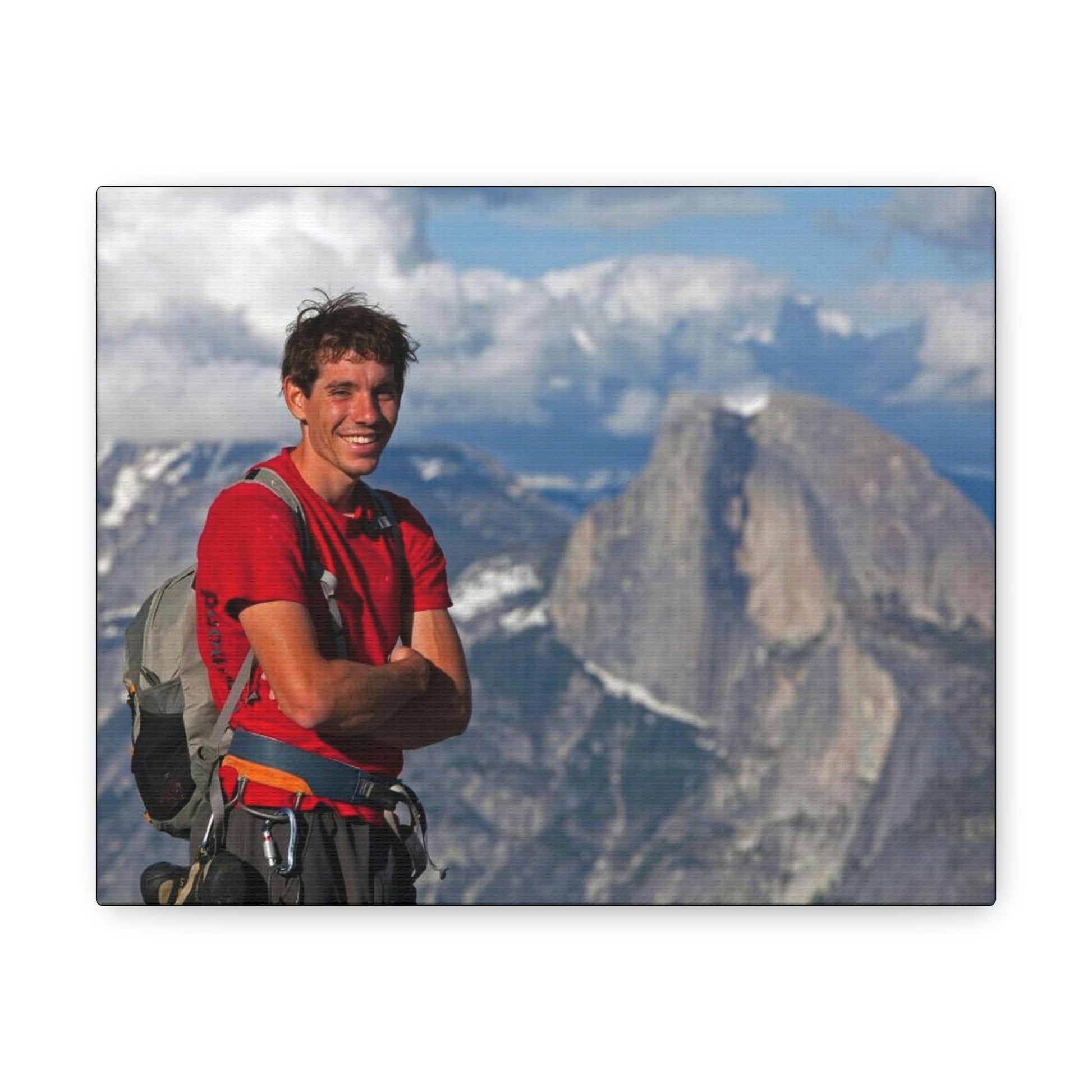 SOLO CLIMBER - SMALL Canvas Gallery Wraps - Made in USA - Rock climber El Capitan, in Yosemite National Park in 2017 - Alex Honnold - documented in film 'Free Solo' - Green Forest Home