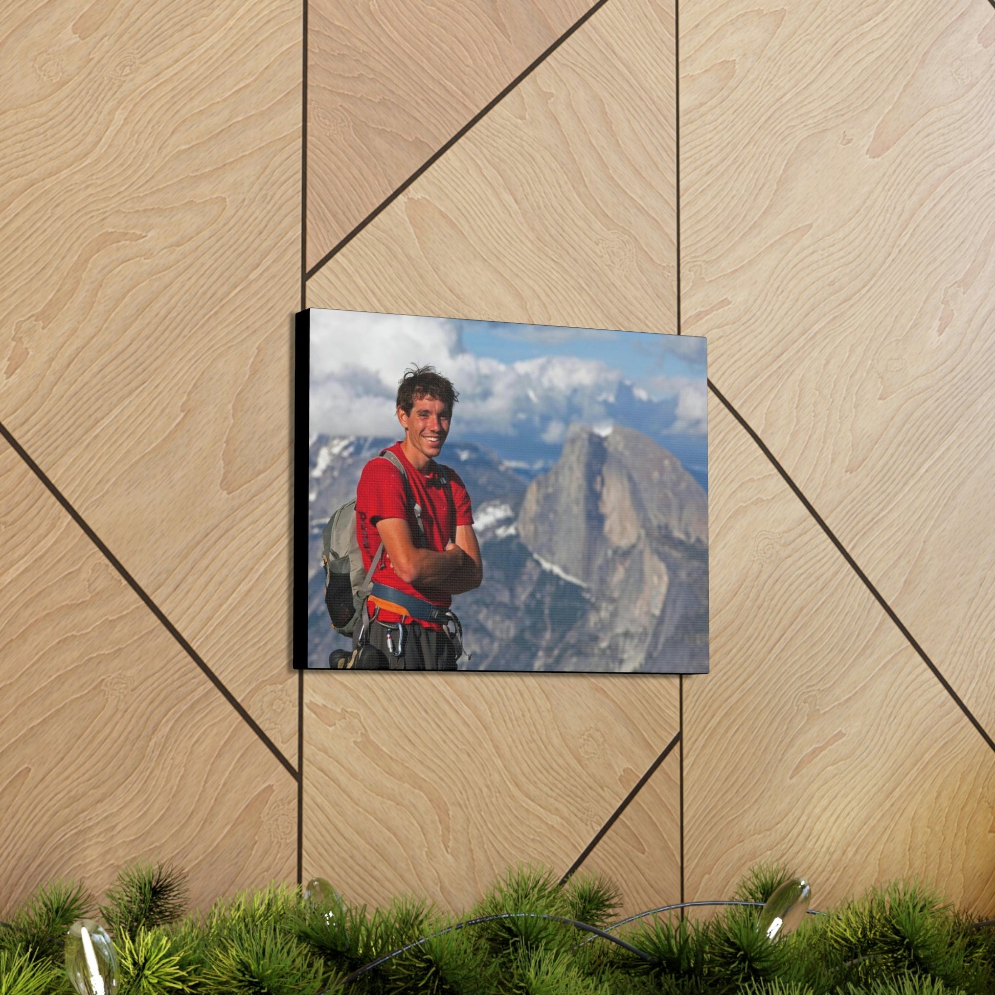 SOLO CLIMBER - SMALL Canvas Gallery Wraps - Made in USA - Rock climber El Capitan, in Yosemite National Park in 2017 - Alex Honnold - documented in film 'Free Solo' - Green Forest Home