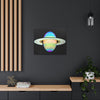 SPACE - Canvas Gallery Wrap - The Planet Saturn - INFRARED image - Hubble telescope NASA - Green Forest Home