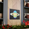 SPACE - Canvas Gallery Wrap - The Planet Saturn - INFRARED image - Hubble telescope NASA - Green Forest Home