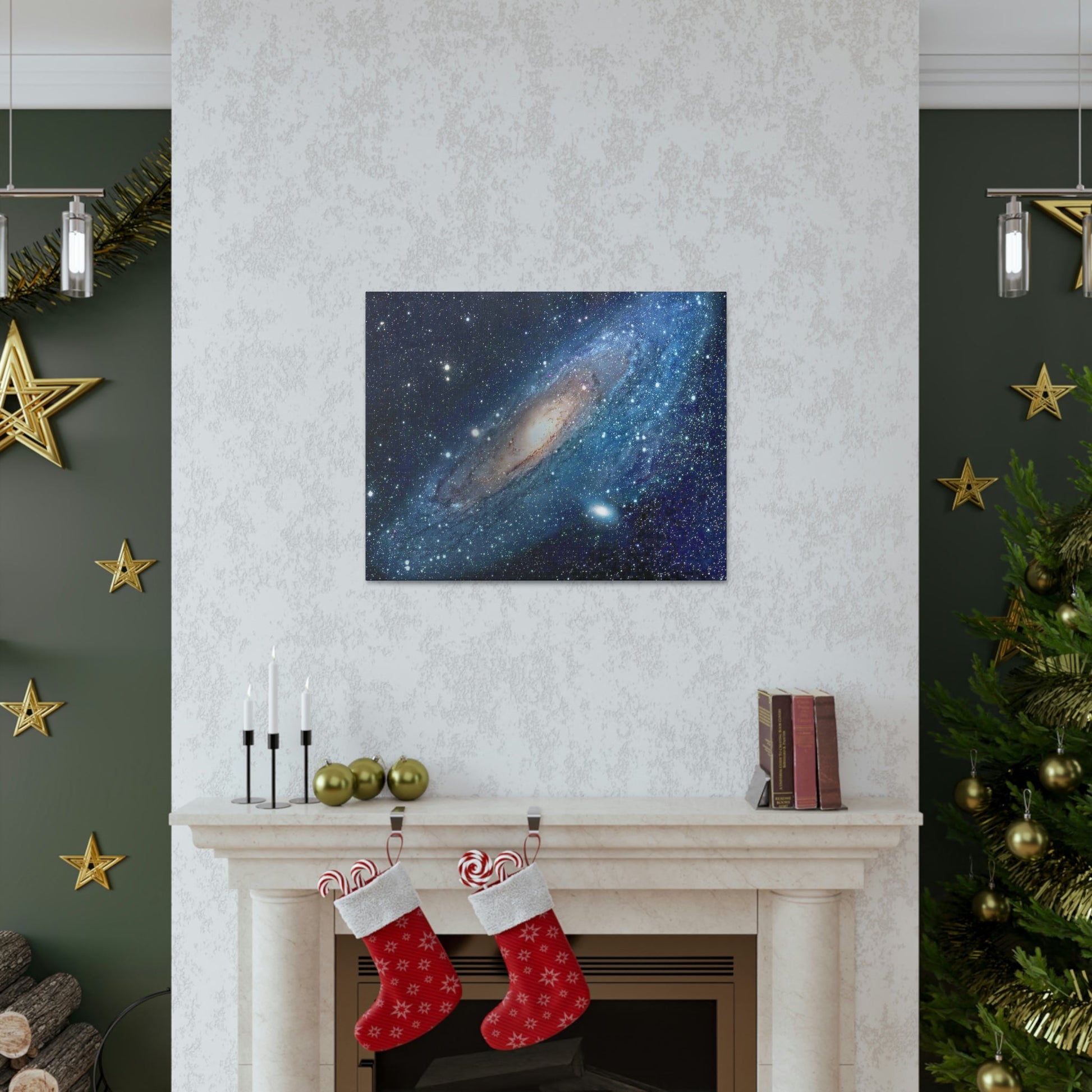 SPACE - Canvas Gallery Wraps - The Andromeda galaxy - closest to the Earth at 2.5 million light-years - NASA image - Green Forest Home