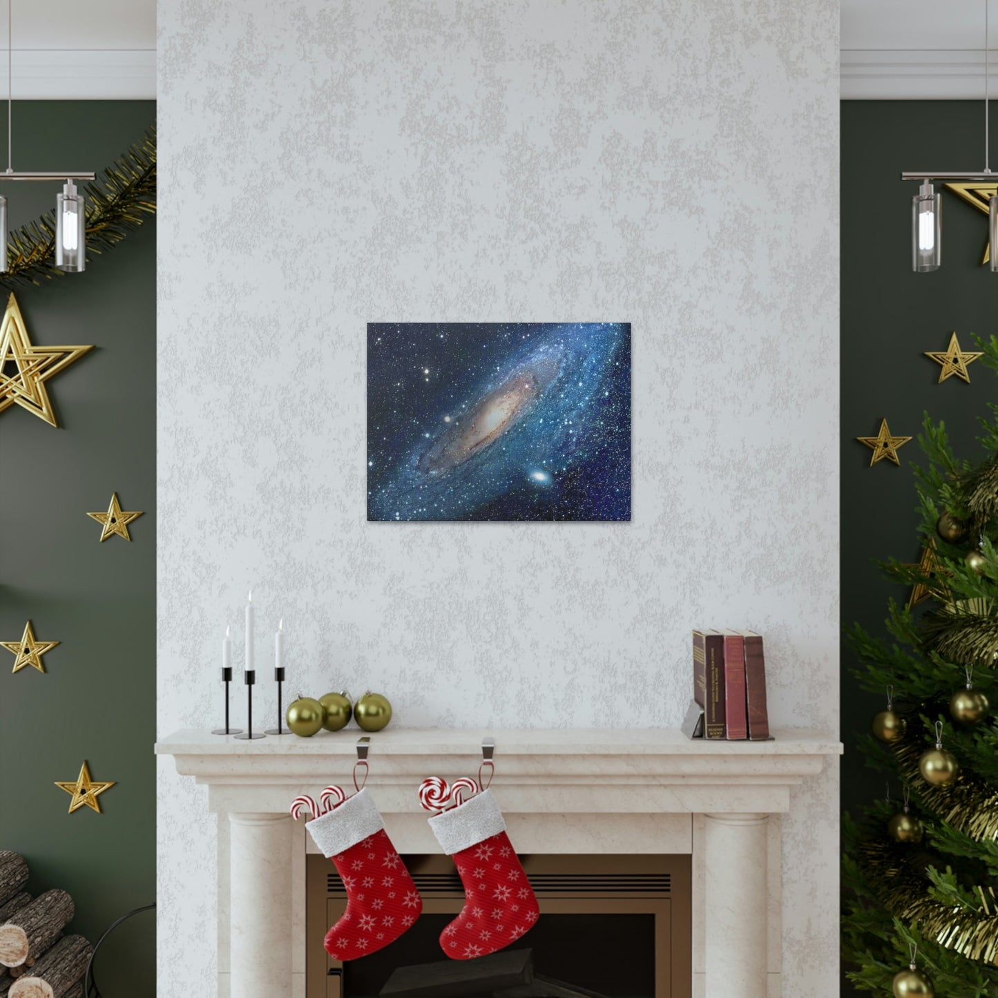 SPACE - Canvas Gallery Wraps - The Andromeda galaxy - closest to the Earth at 2.5 million light-years - NASA image - Green Forest Home