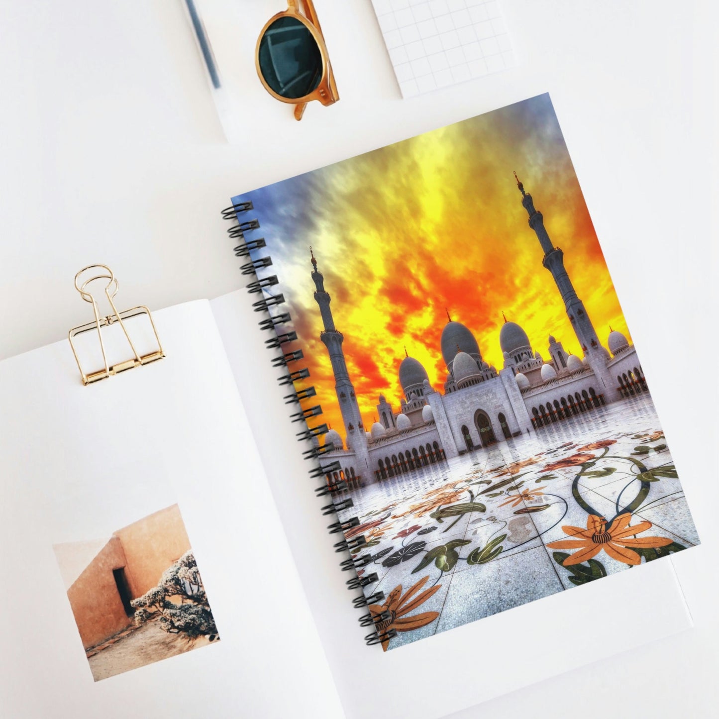 Spiral Notebook - US Print - Ruled Line - Awesome Holy Mosques of the World - Islam - Green Forest Home