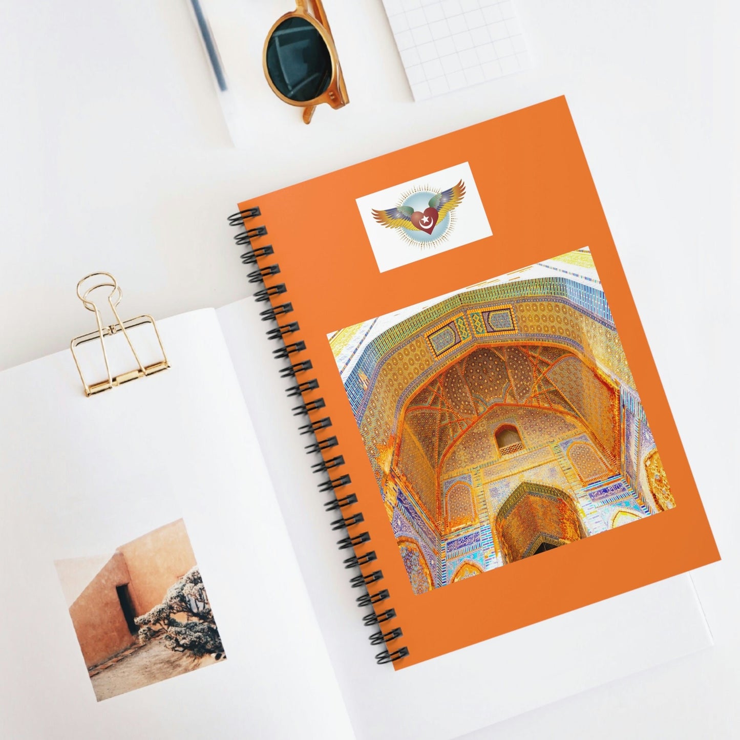 Spiral Notebook - US Print - Ruled Line - Awesome Holy Mosques of the World - Islam - Green Forest Home