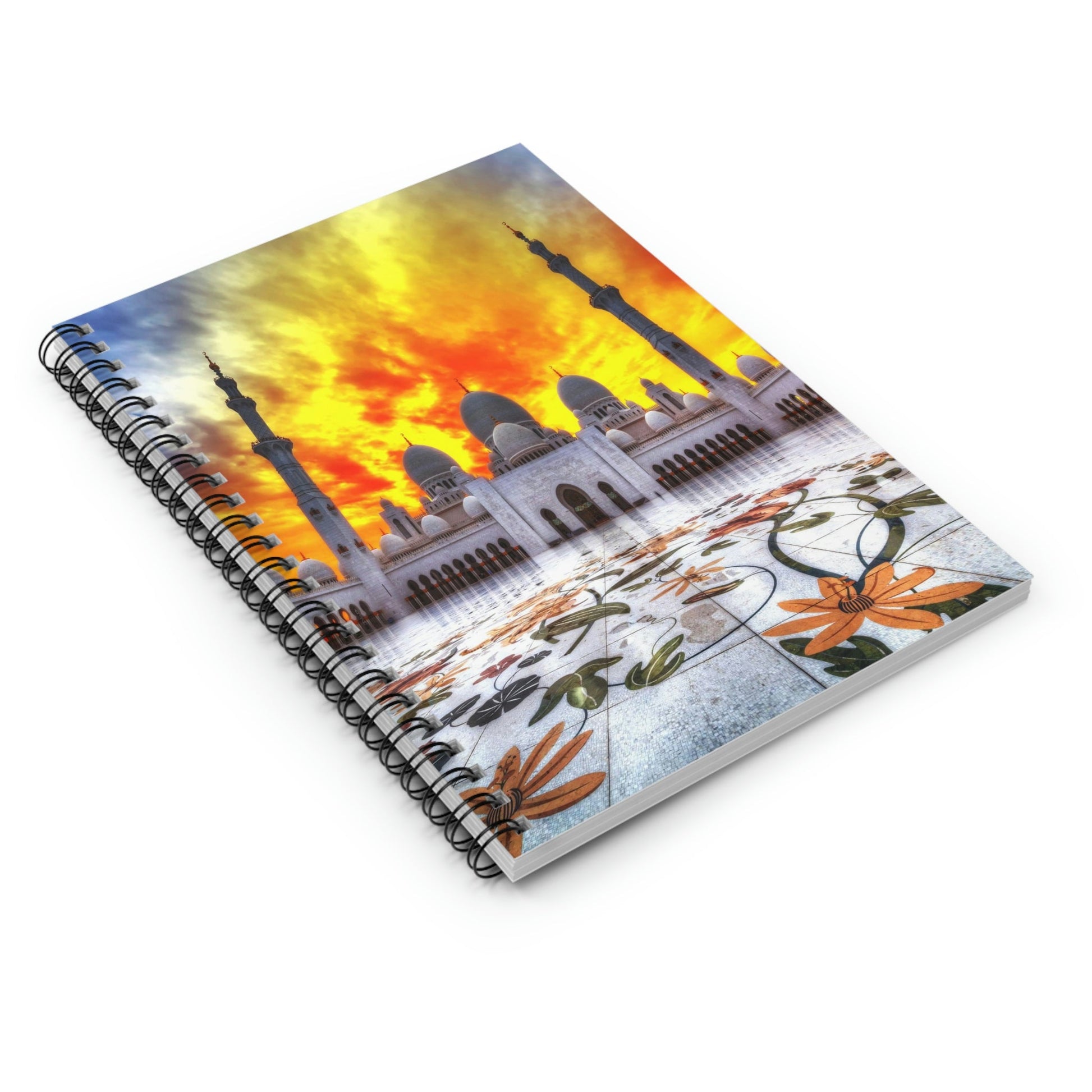 Spiral Notebook - US Print - Ruled Line - Awesome Holy Mosques of the World - Islam - Green Forest Home