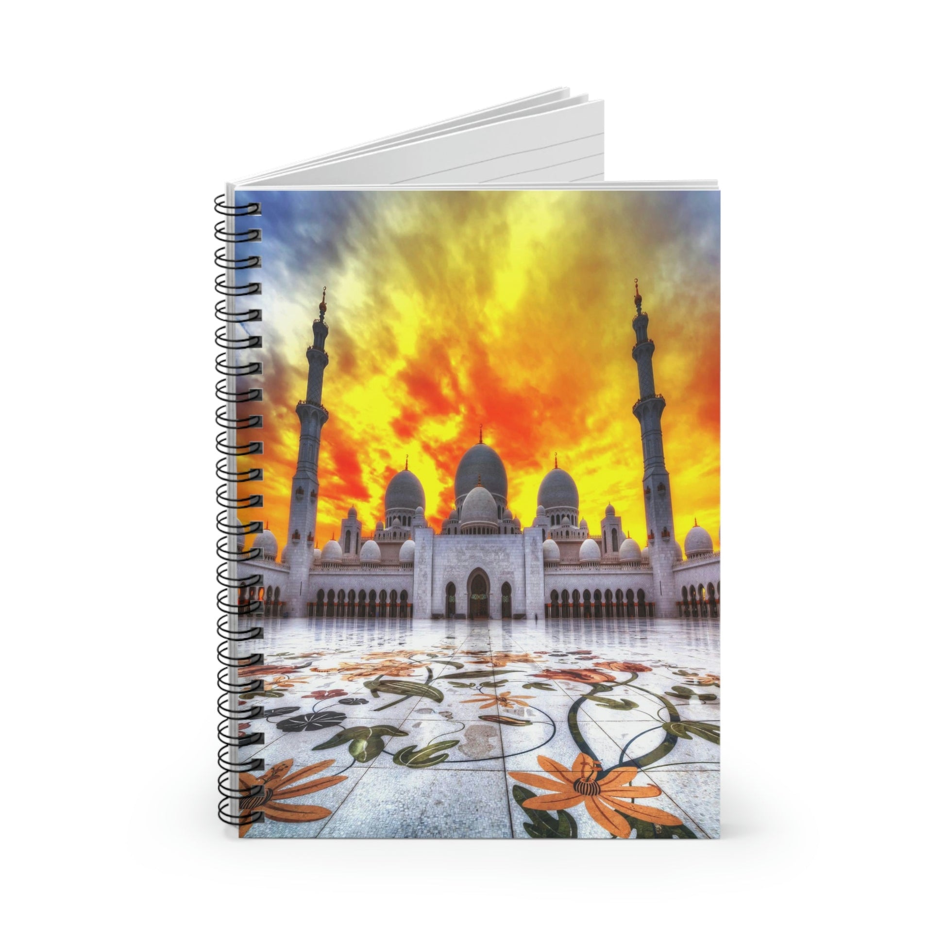 Spiral Notebook - US Print - Ruled Line - Awesome Holy Mosques of the World - Islam - Green Forest Home