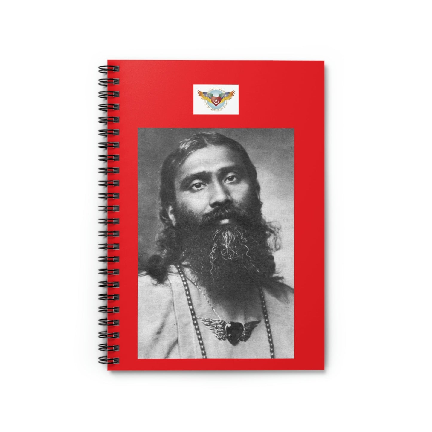 Spiral Notebook - US Print - Ruled Line - Sufi Master Inayat Khan - Mystic Islam - Green Forest Home