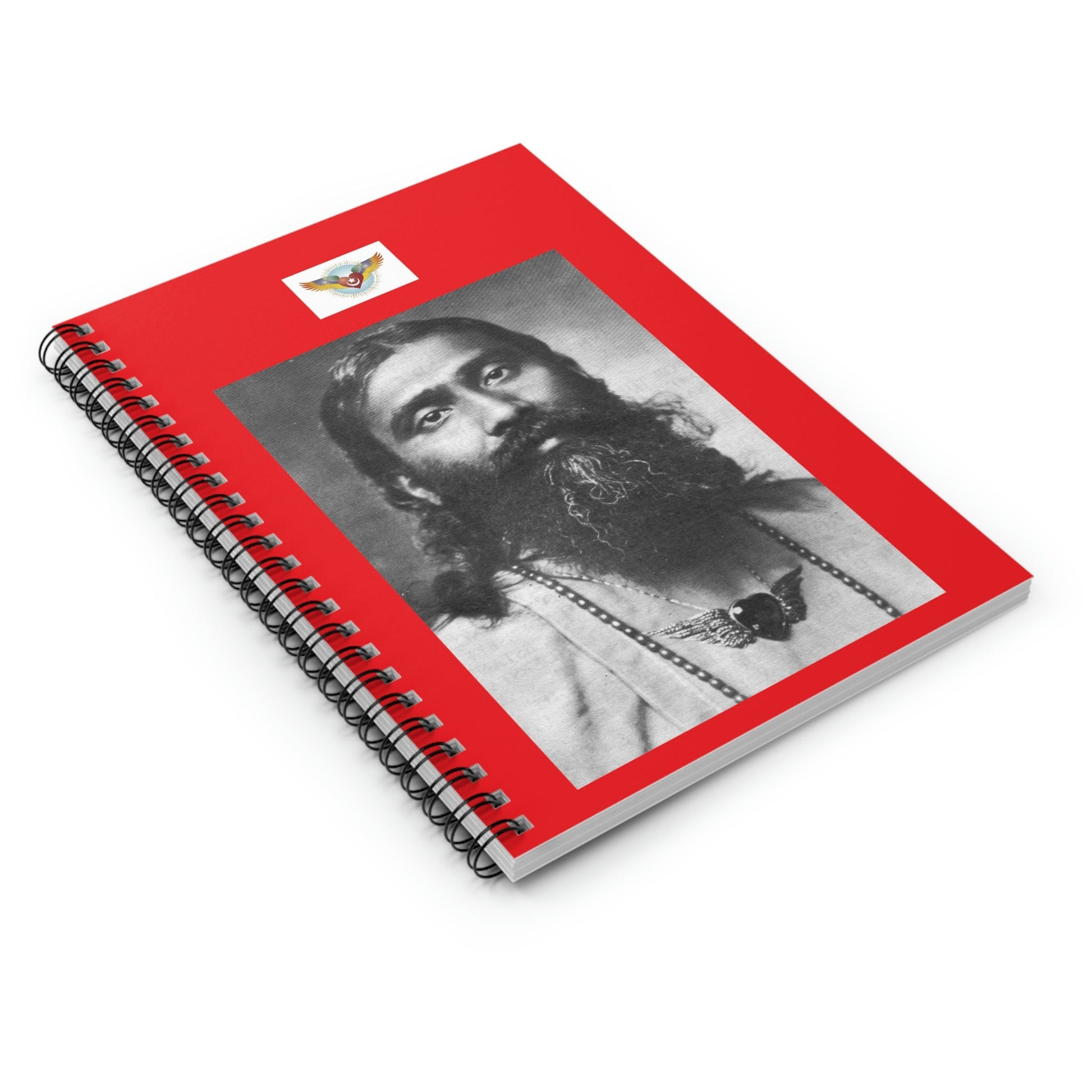 Spiral Notebook - US Print - Ruled Line - Sufi Master Inayat Khan - Mystic Islam - Green Forest Home