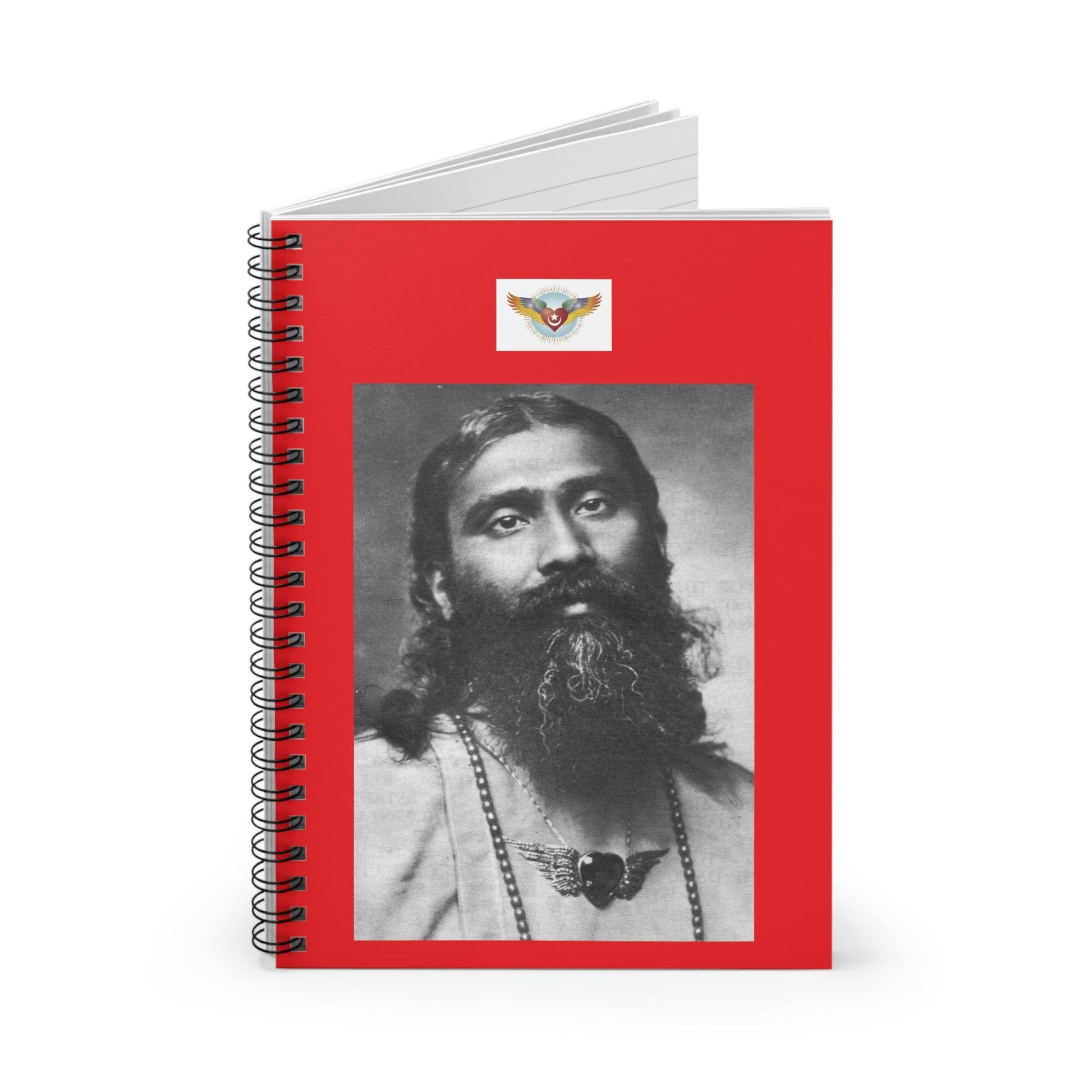 Spiral Notebook - US Print - Ruled Line - Sufi Master Inayat Khan - Mystic Islam - Green Forest Home