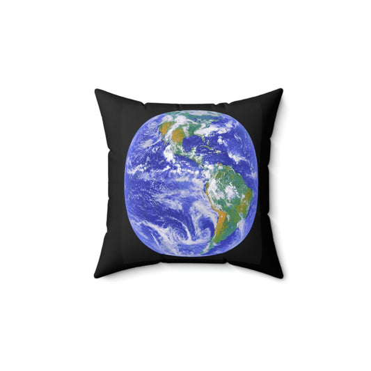 Spun Polyester Square Pillow - Earth from space - NASA HUBBLE - Green Forest Home