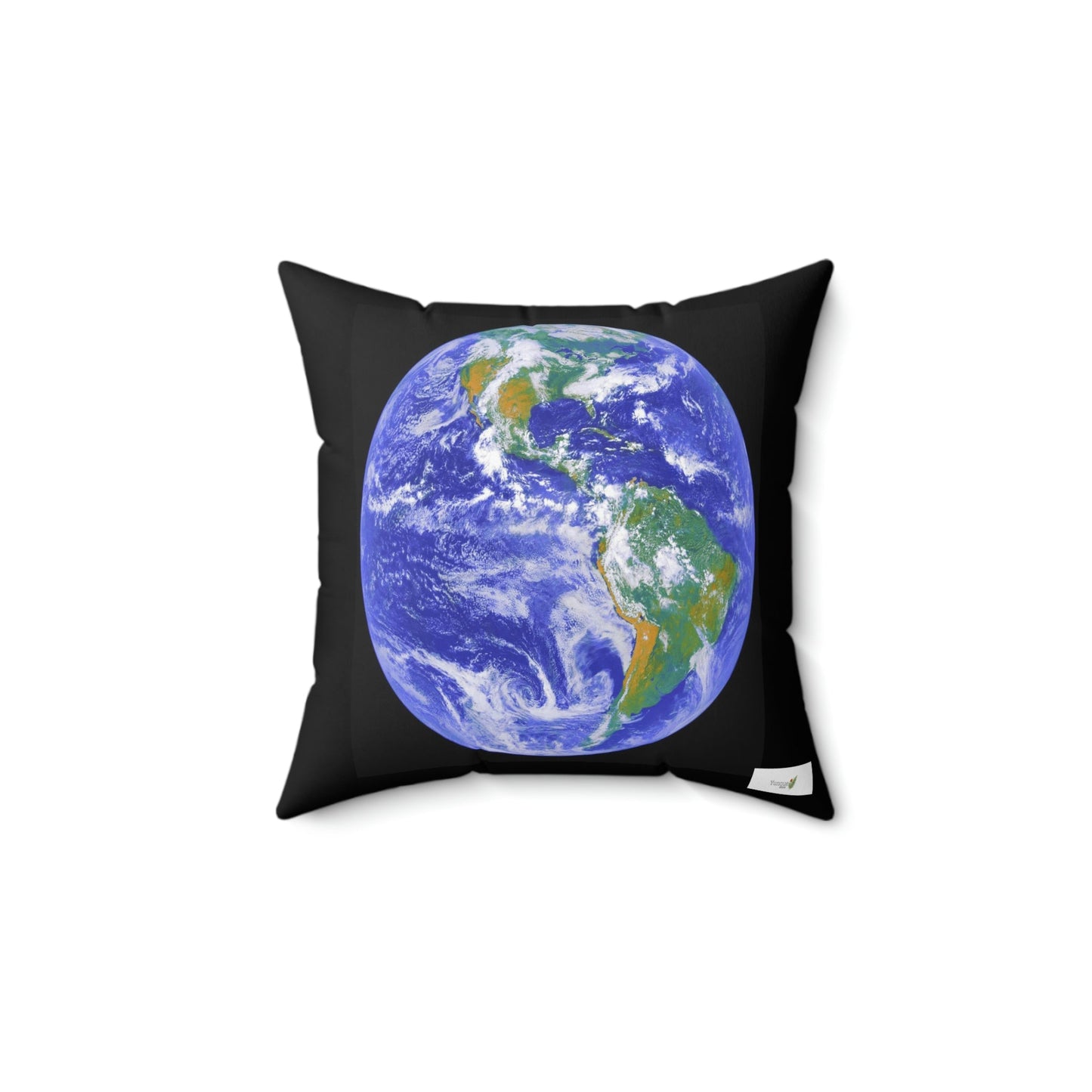 Spun Polyester Square Pillow - Earth from space - NASA HUBBLE - Green Forest Home