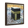 Square Framed Premium Canvas - Holly Kaaba in Mecca, Saudi Arabia - Islam - Green Forest Home