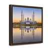 Square Framed Premium Canvas - Shikh Zayed Grand mosque in Abu Dhabi - UAE - Green Forest Home