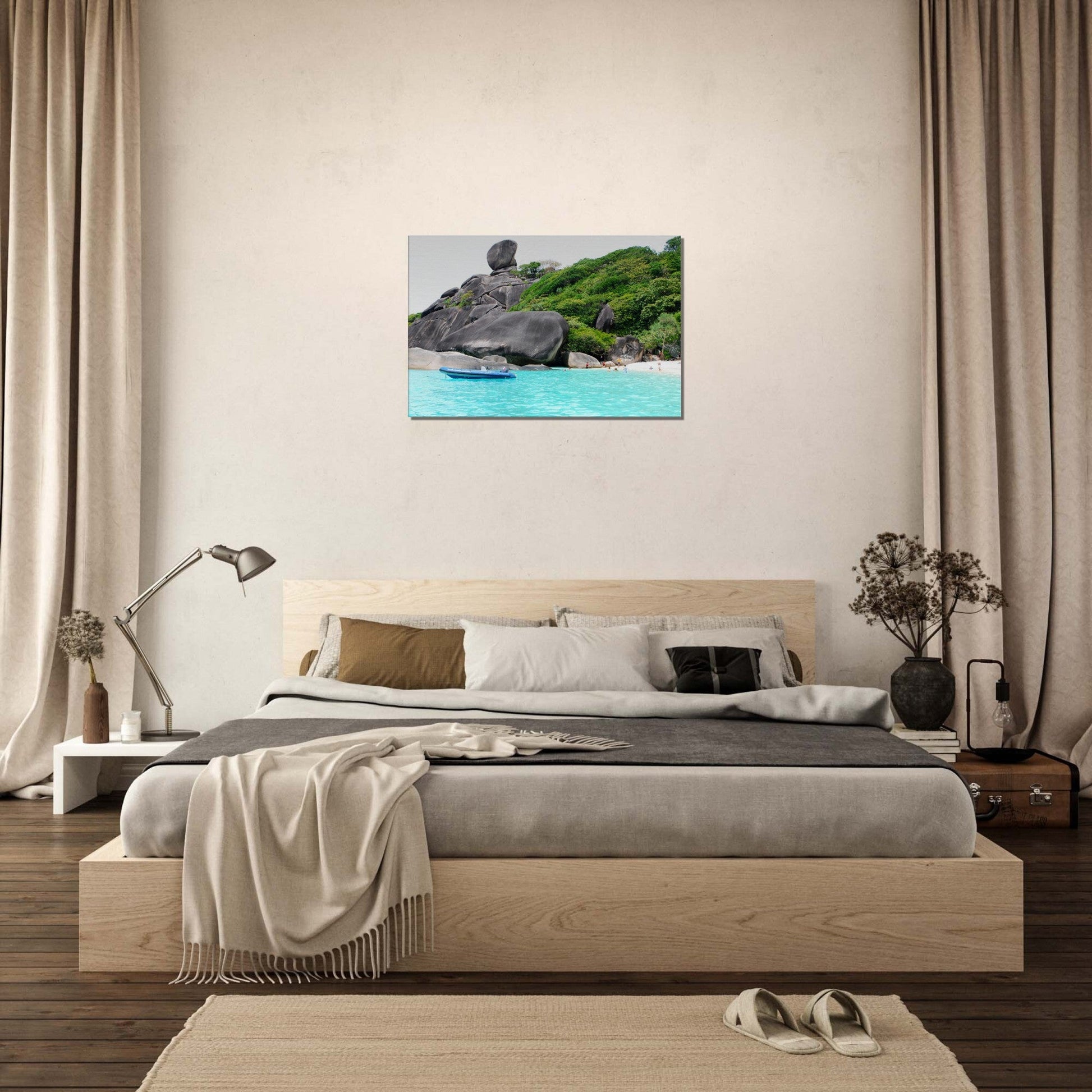 Thin Canvas - Blue Sea with sailing granite at Similan Islands - THAILAND - Green Forest Home