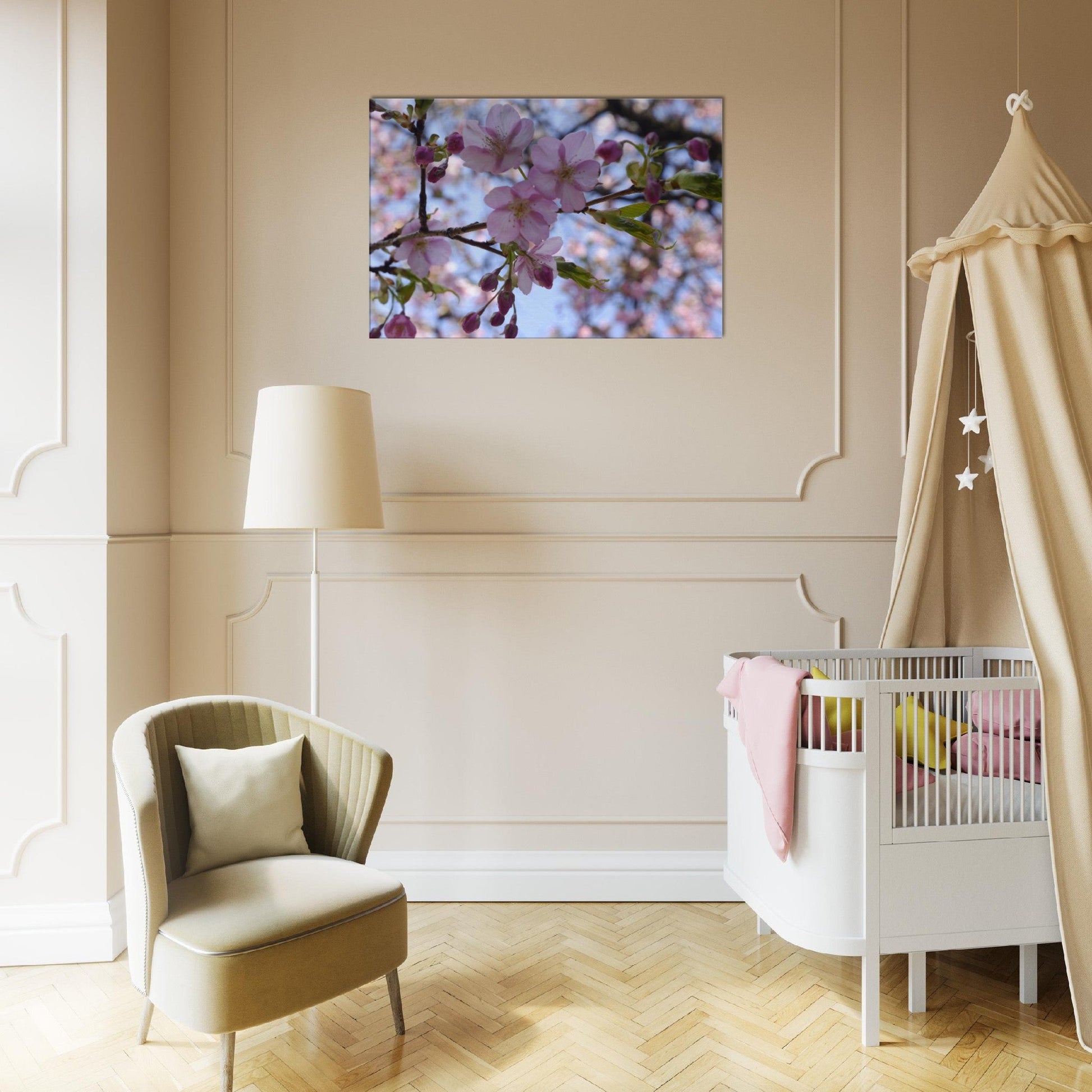 Thin Canvas Close-up Japan cherry blossom pink flower sakura branch nature - JAPAN - Green Forest Home