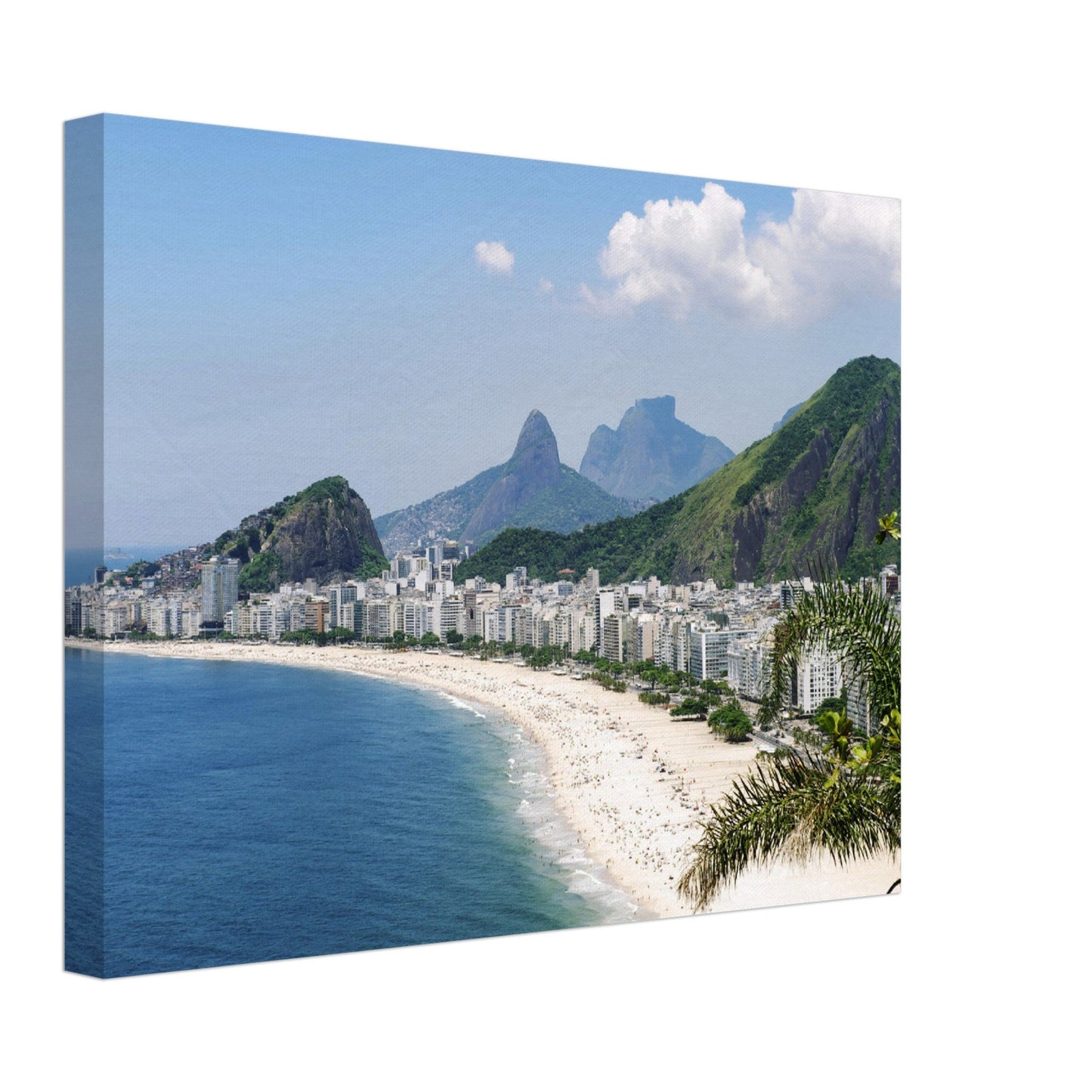 Thin Canvas - Copacabana Beach Rio de Janeiro Brazil Skyline Aerial View - BRAZIL - Green Forest Home