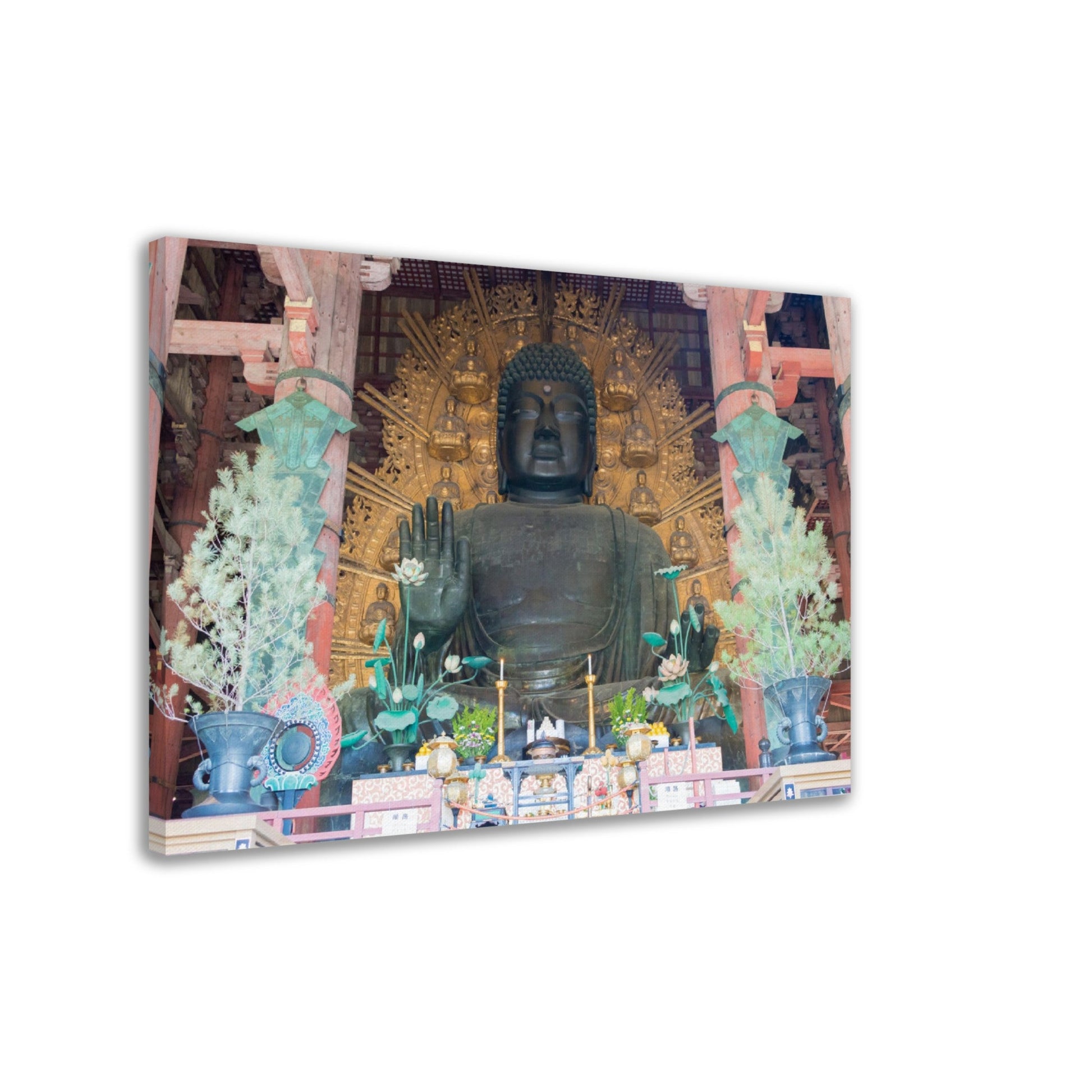 Thin Canvas - Giant Buddha Statue Daibutsu at Todaiji Temple in Nara, JAPAN - Green Forest Home