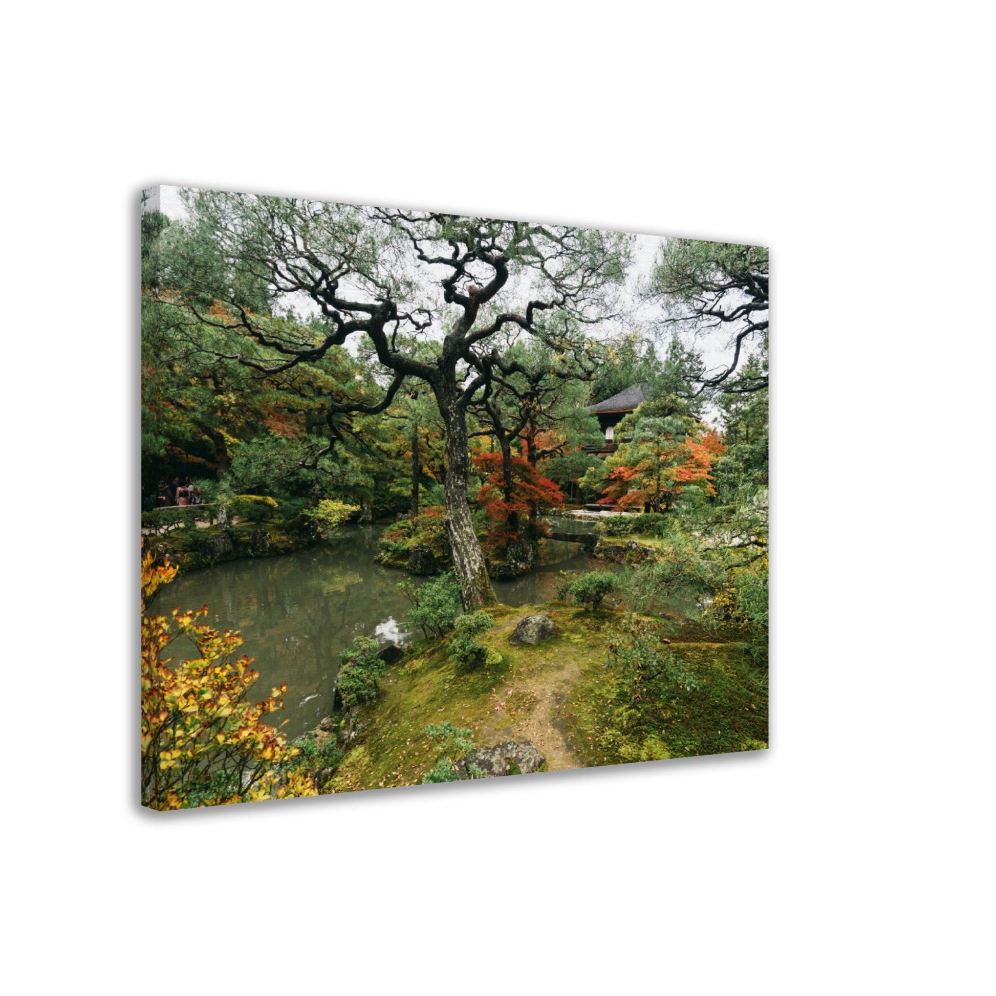 Thin Canvas - Ginkakuji Temple and Garden Tokyo JAPAN - Green Forest Home