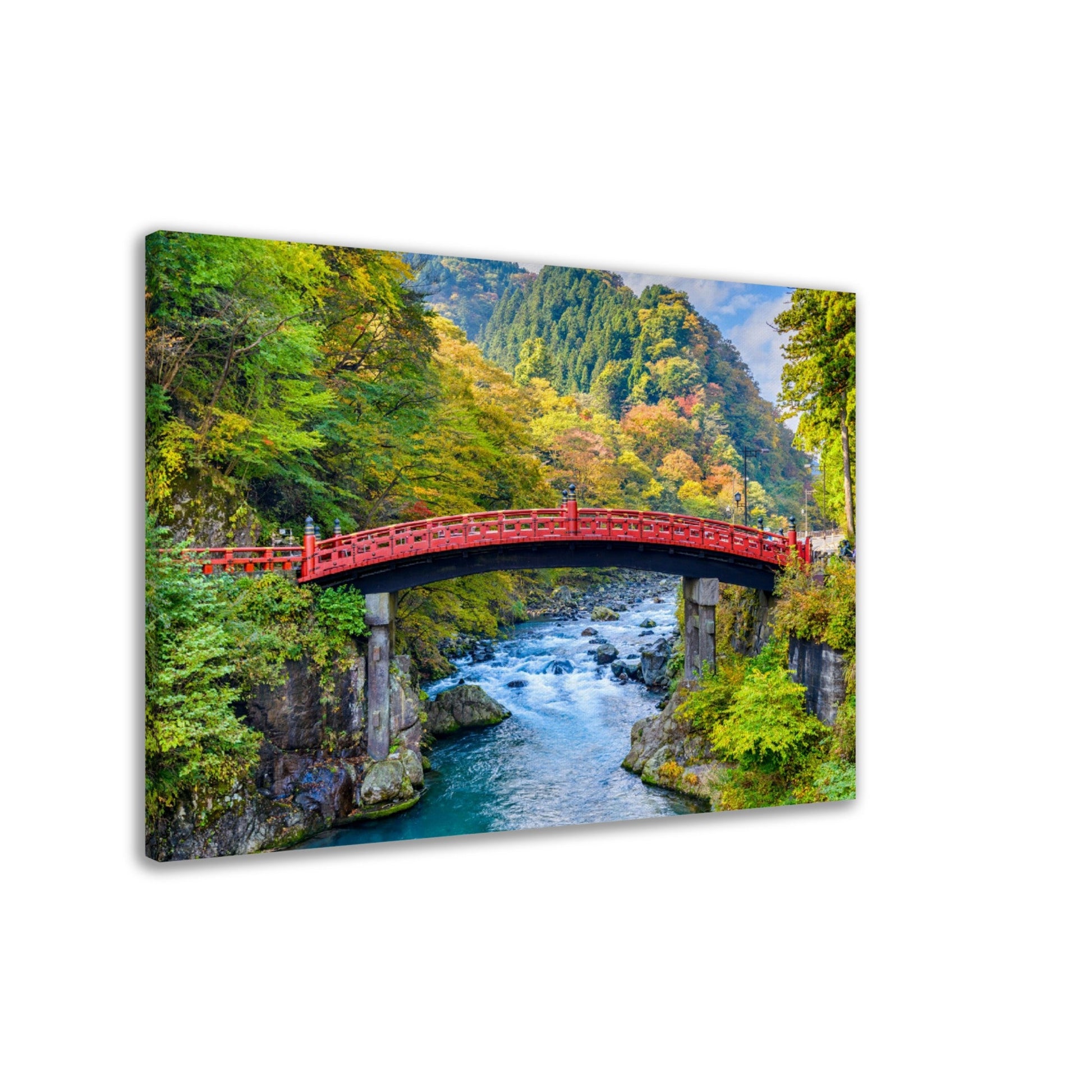 Thin Canvas - Nikko, Japan at Shinkyo Bridge. - JAPAN - Green Forest Home