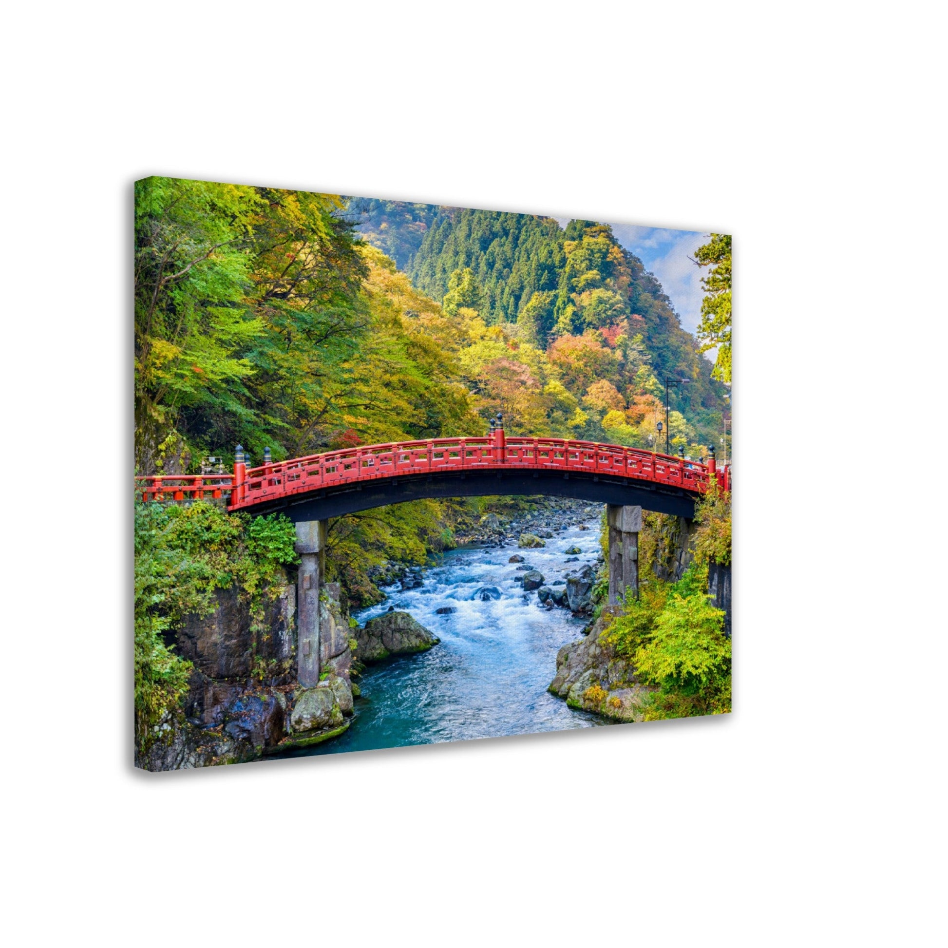 Thin Canvas - Nikko, Japan at Shinkyo Bridge. - JAPAN - Green Forest Home