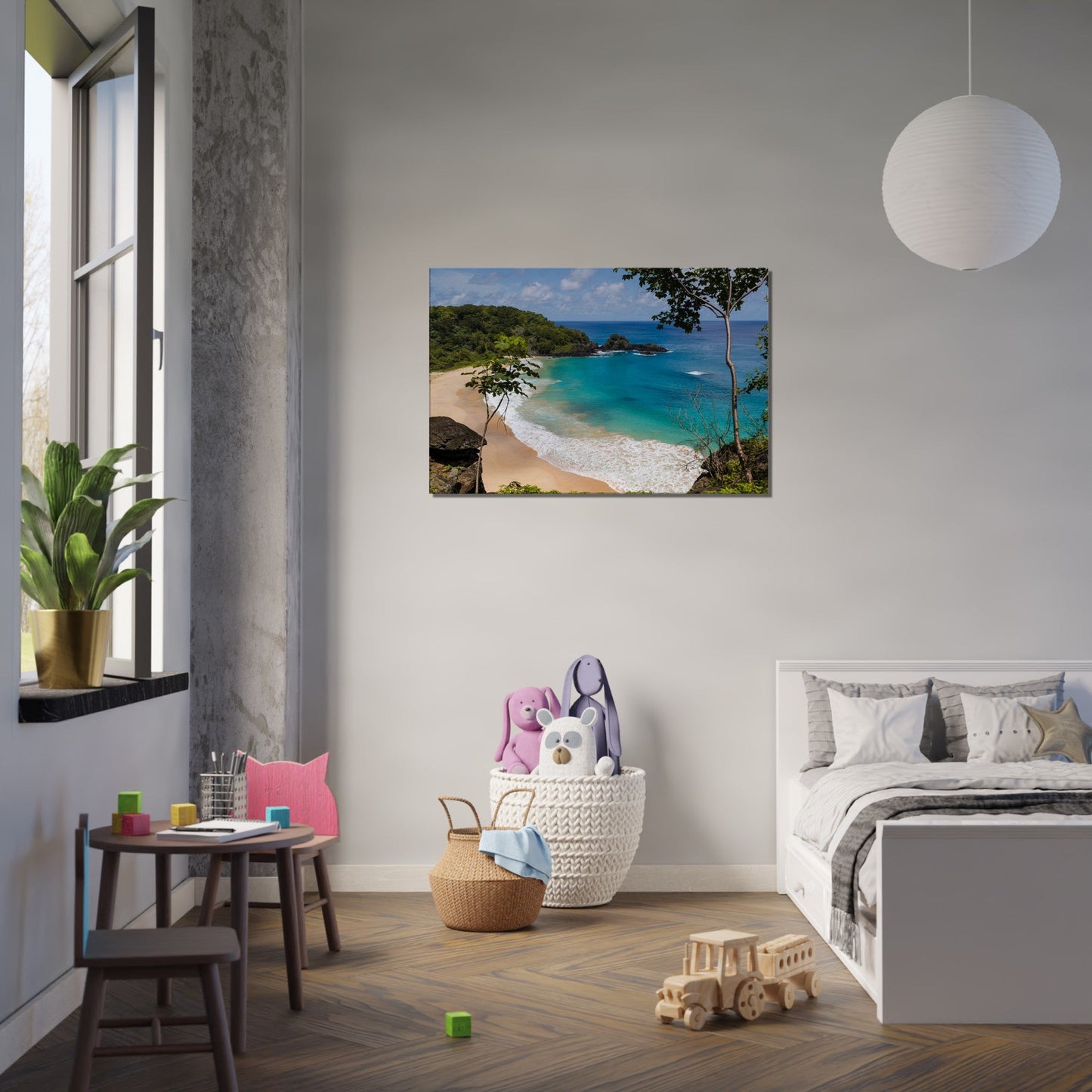 Thin Canvas - Panorama of Sancho beach in Fernando de Noronha, state of Pernambuco, - BRAZIL - Green Forest Home