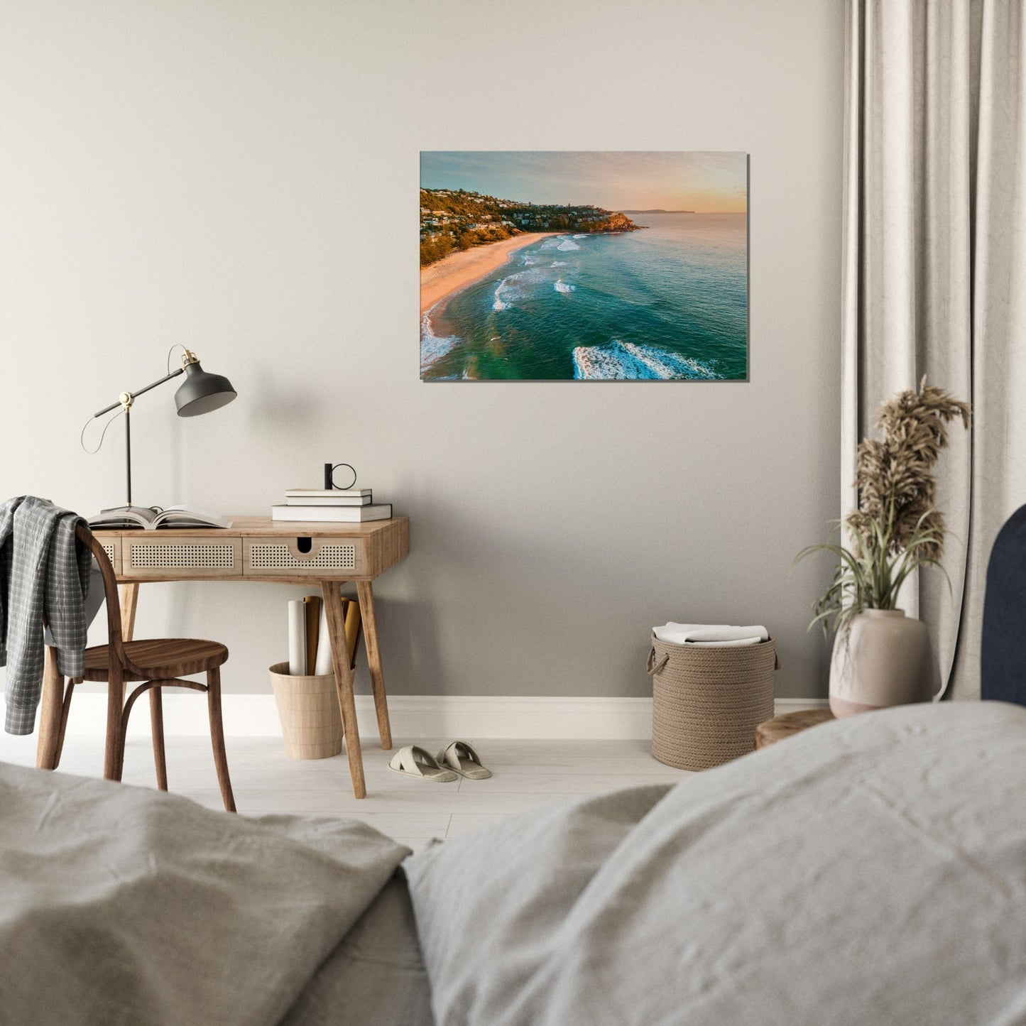 Thin Canvas - Sunrise sky morning aerial views of Whale Beach Northern beaches AUTRALIA - Green Forest Home