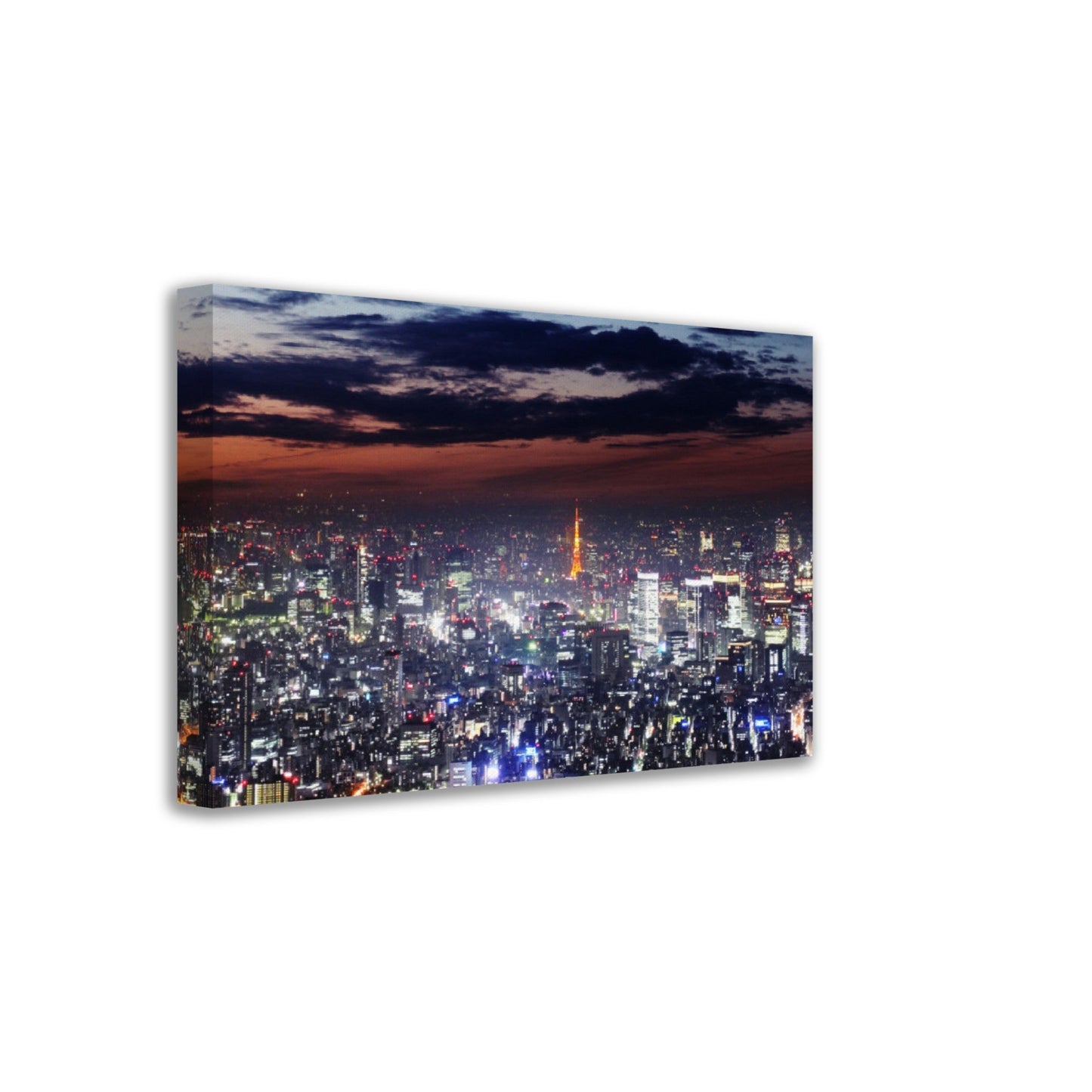 Thin Canvas - Tokyo skyline panorama at night from Tokyo Tower, Japan - Green Forest Home