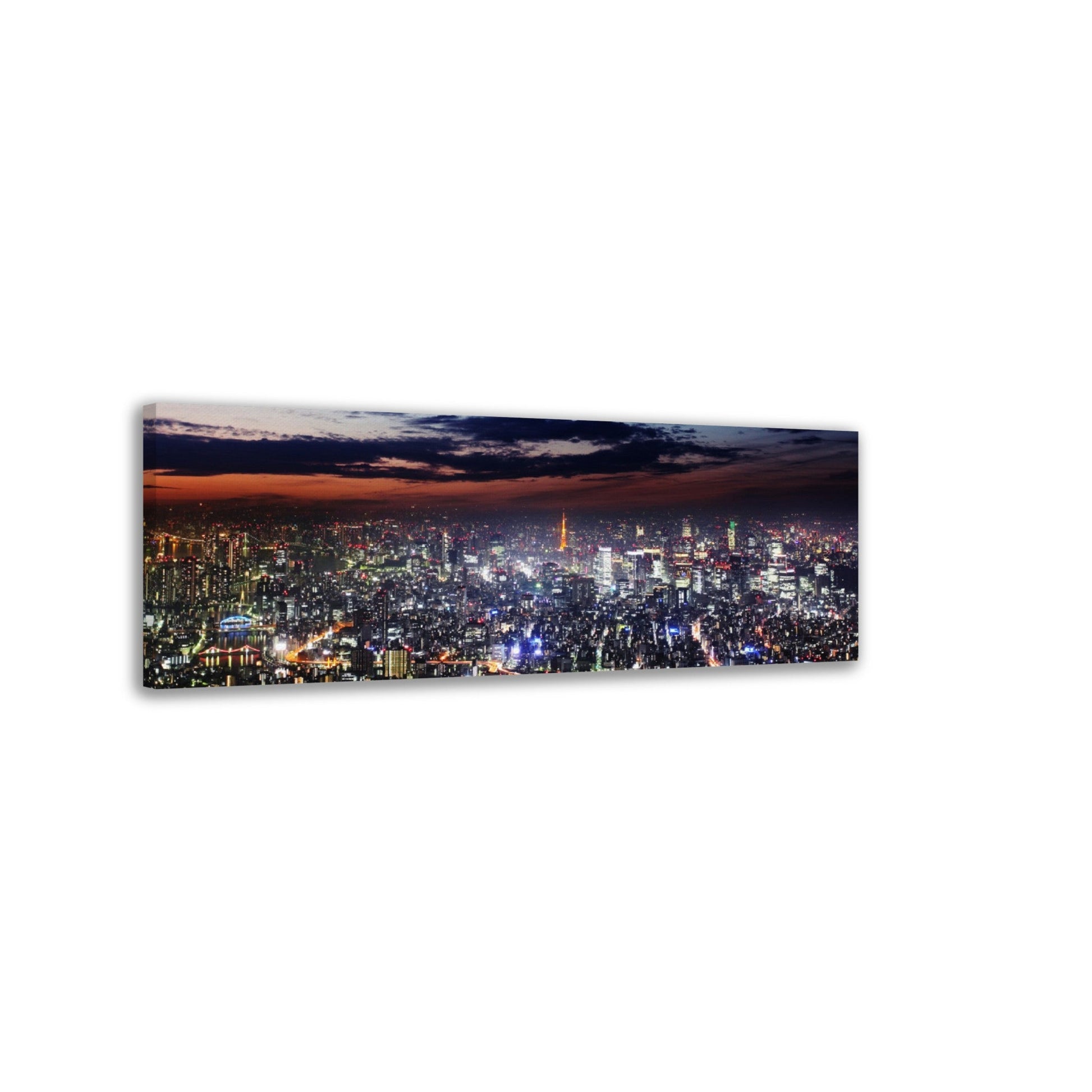 Thin Canvas - Tokyo skyline panorama at night from Tokyo Tower, Japan - Green Forest Home