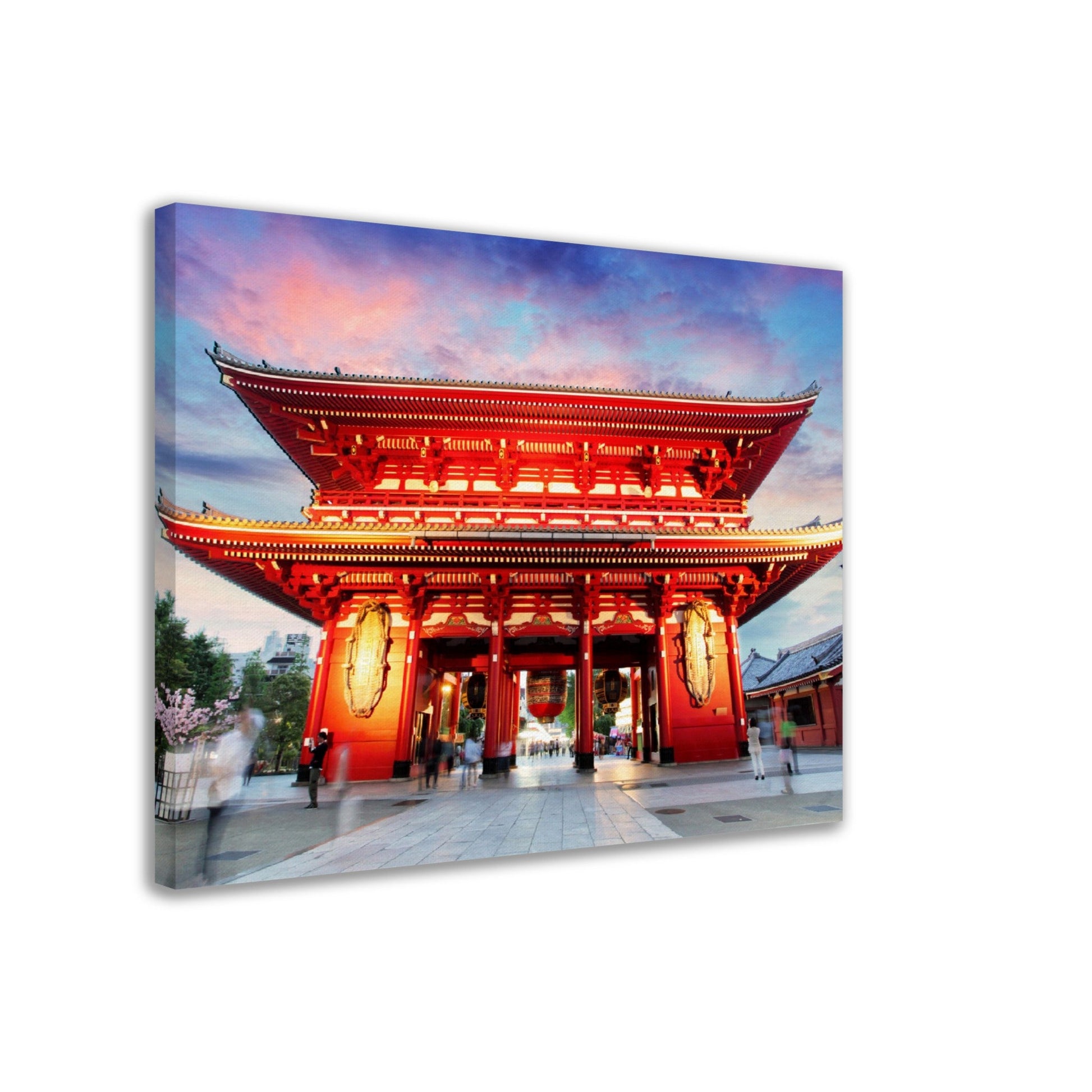 Thin Canvas - Tokyo - The ancient Buddhist Temple - Asakusa Temple - dedicated to Kannon, the Bodhisattva of compassion - JAPAN - Green Forest Home