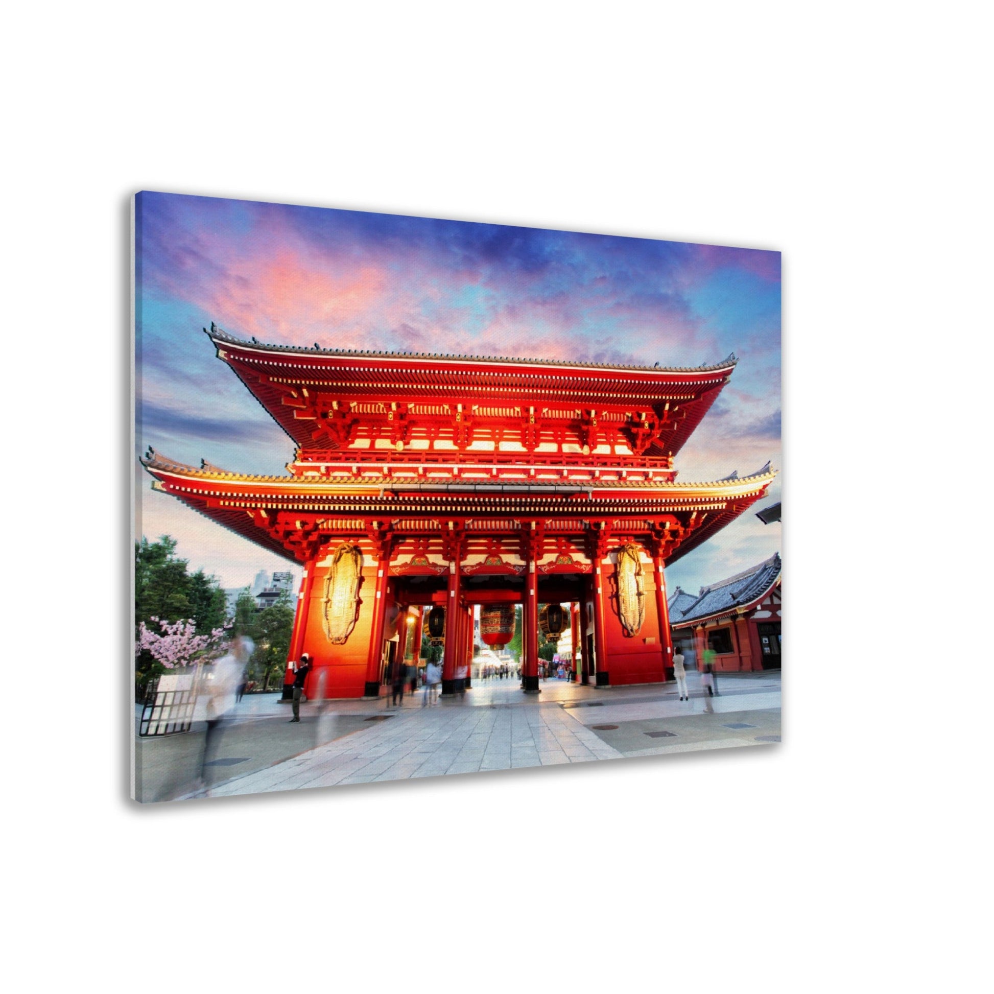 Thin Canvas - Tokyo - The ancient Buddhist Temple - Asakusa Temple - dedicated to Kannon, the Bodhisattva of compassion - JAPAN - Green Forest Home