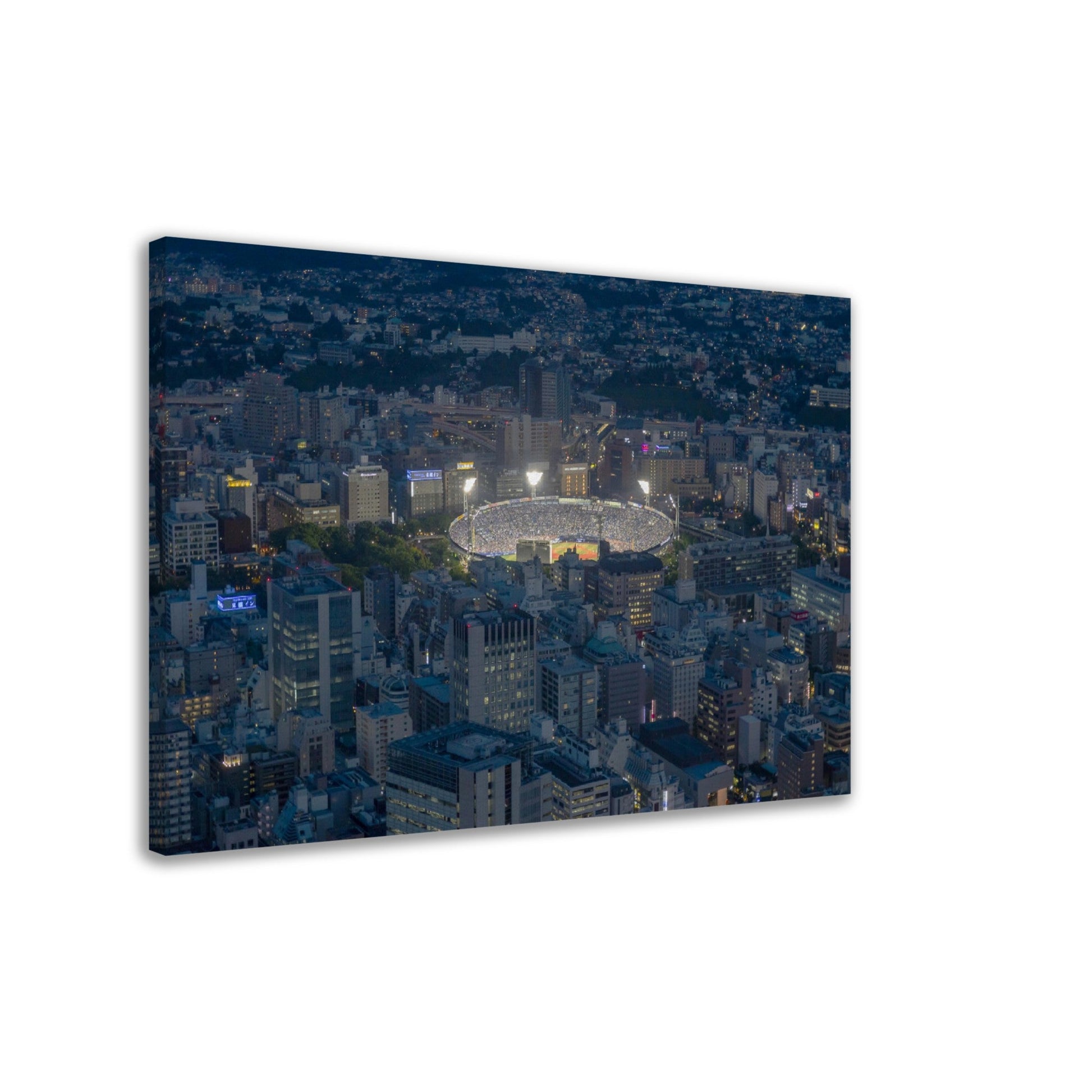 Thin Canvas - Yokohama baseball stadium viewed from the observation deck of Landmark Tower - Japan - Green Forest Home