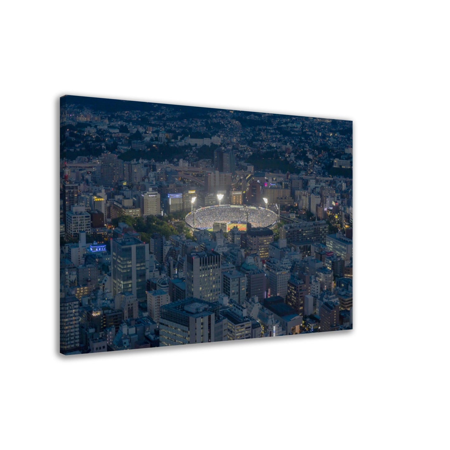 Thin Canvas - Yokohama baseball stadium viewed from the observation deck of Landmark Tower - Japan - Green Forest Home