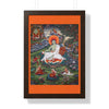 Tibetan Buddhism - Framed Vertical Poster - Realized Buddhist - MahaSiddha Milarepa - Tibet - Print in USA - Green Forest Home