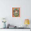 Tibetan Buddhism - Framed Vertical Poster - Realized Buddhist - MahaSiddha Milarepa - Tibet - Print in USA - Green Forest Home