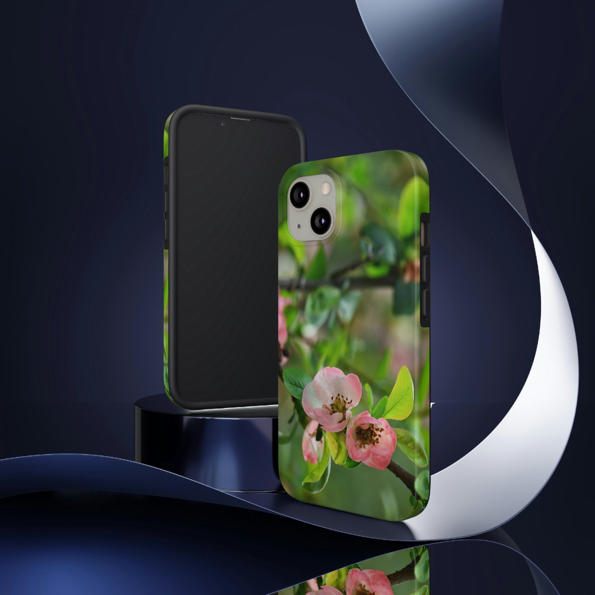 Tough Phone Cases, Case-Mate - Flowering quince ( Chaenomeles speciosa ) flowers. Rosaceae - JAPAN - Made in USA - Green Forest Home