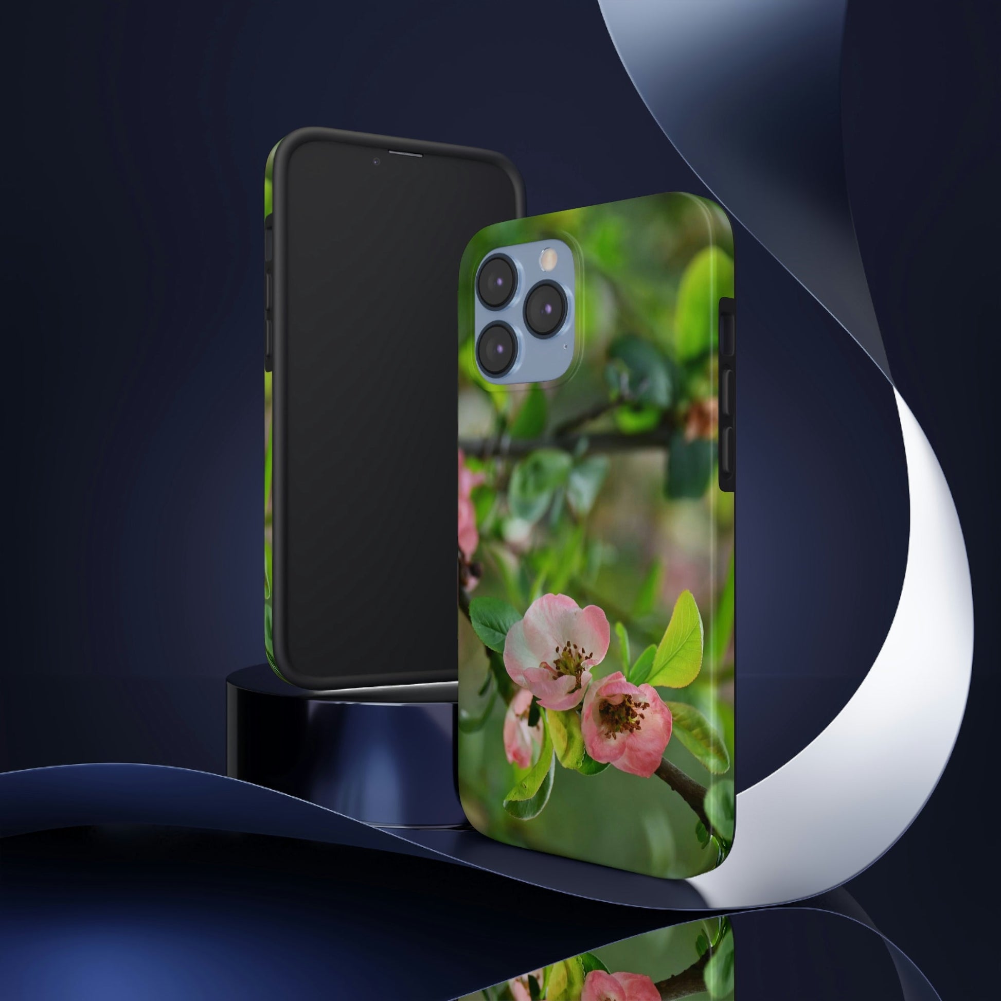 Tough Phone Cases, Case-Mate - Flowering quince ( Chaenomeles speciosa ) flowers. Rosaceae - JAPAN - Made in USA - Green Forest Home