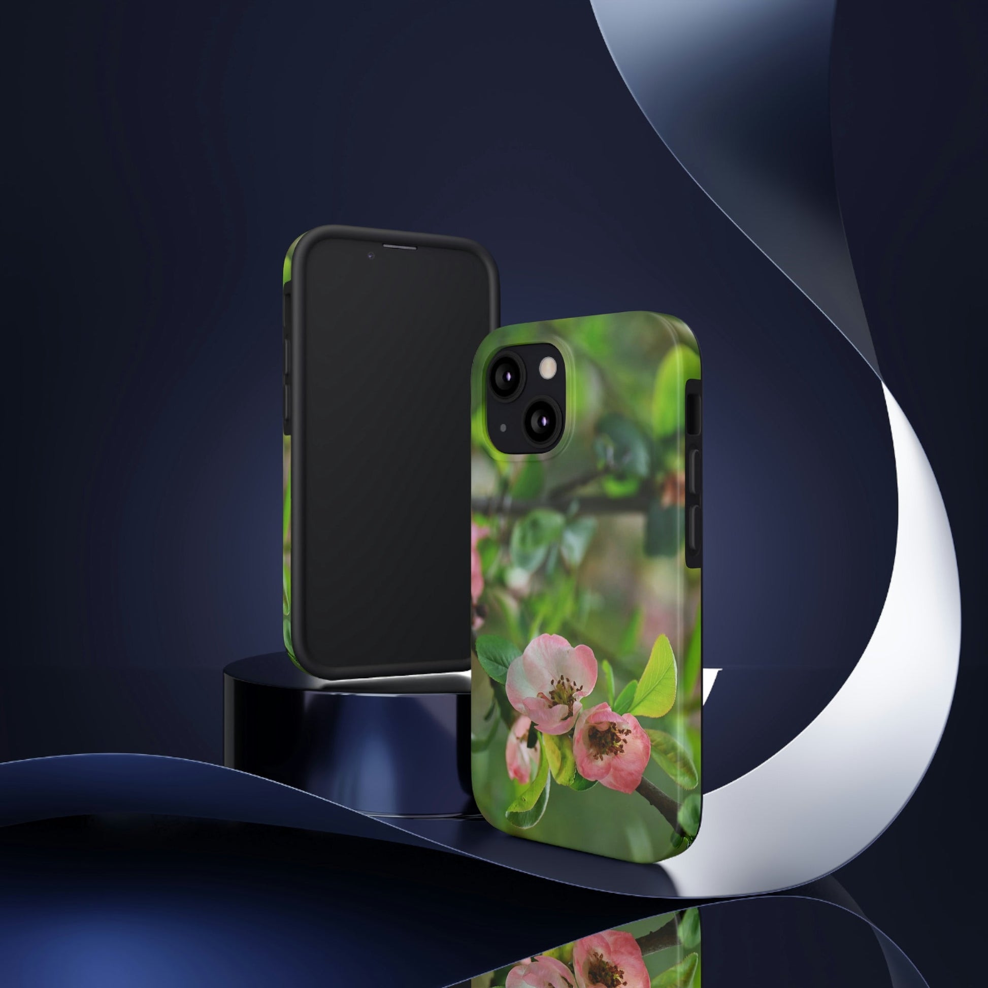 Tough Phone Cases, Case-Mate - Flowering quince ( Chaenomeles speciosa ) flowers. Rosaceae - JAPAN - Made in USA - Green Forest Home