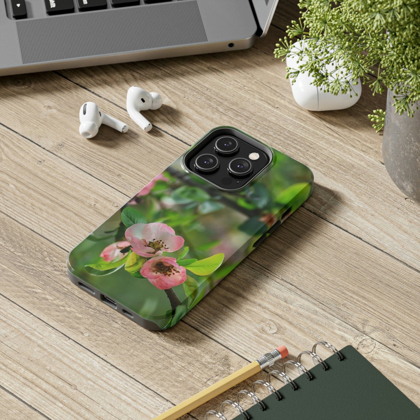 Tough Phone Cases, Case-Mate - Flowering quince ( Chaenomeles speciosa ) flowers. Rosaceae - JAPAN - Made in USA - Green Forest Home