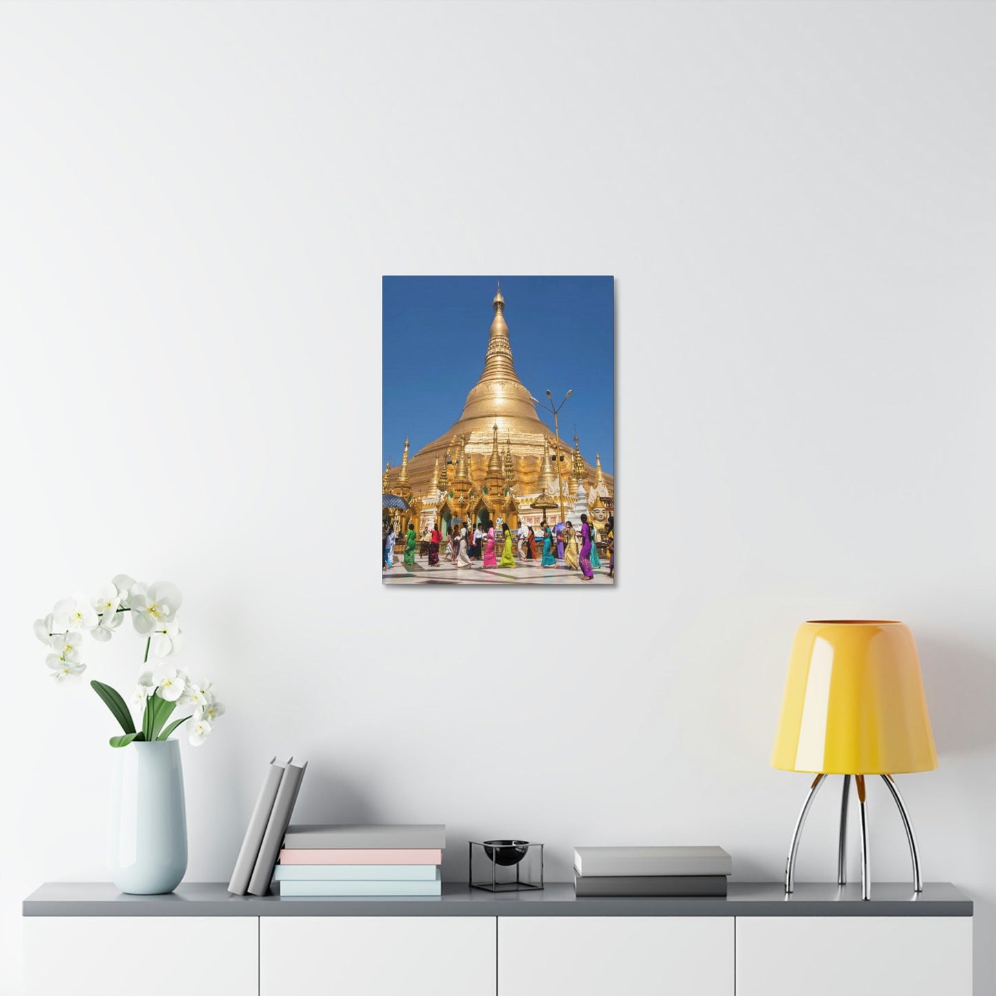 UK Print - Stretched Canvas - Myanmar (Burma) - The Shwedagon Pagoda - one of the worlds marvels - a shrine to the Buddha - Green Forest Home