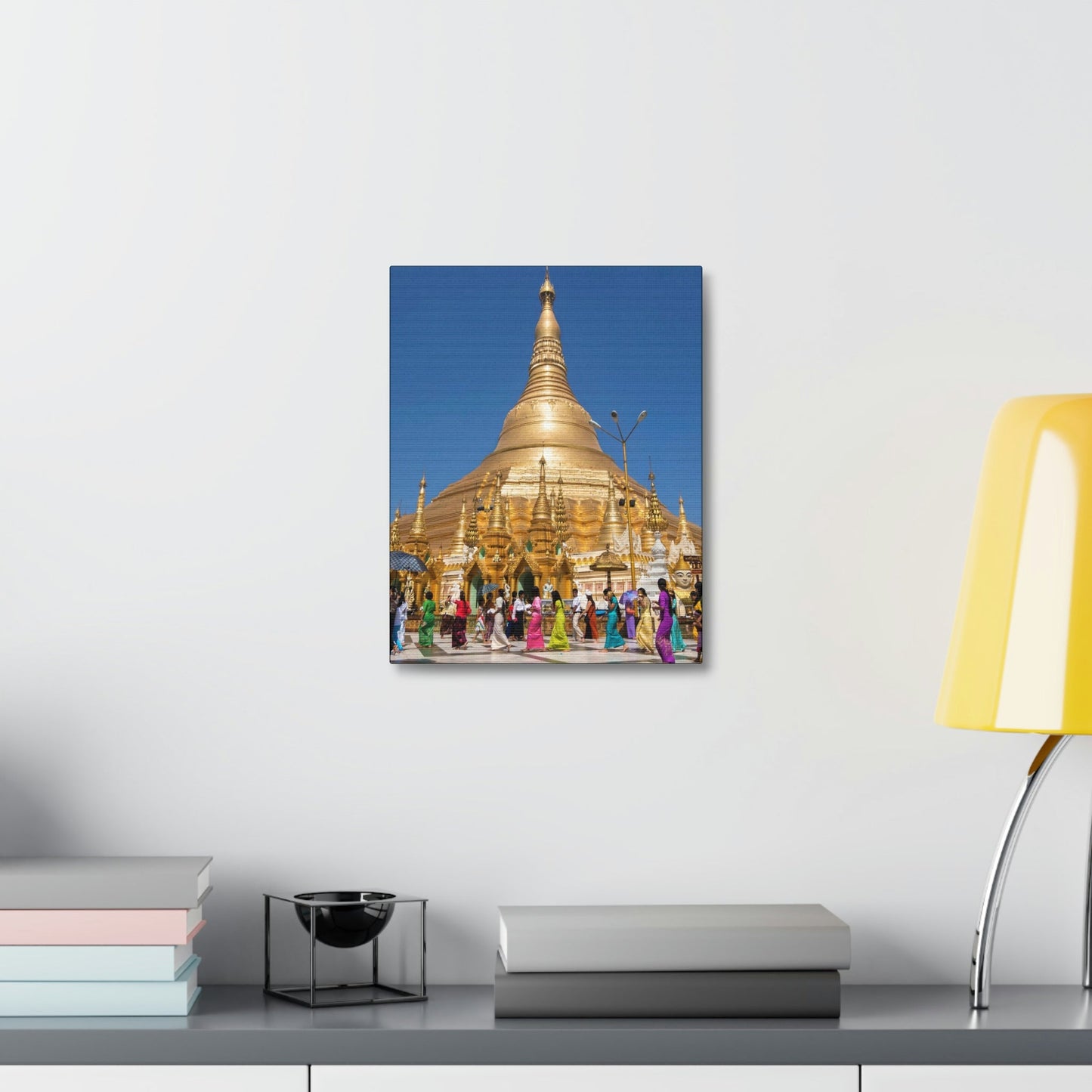 UK Print - Stretched Canvas - Myanmar (Burma) - The Shwedagon Pagoda - one of the worlds marvels - a shrine to the Buddha - Green Forest Home