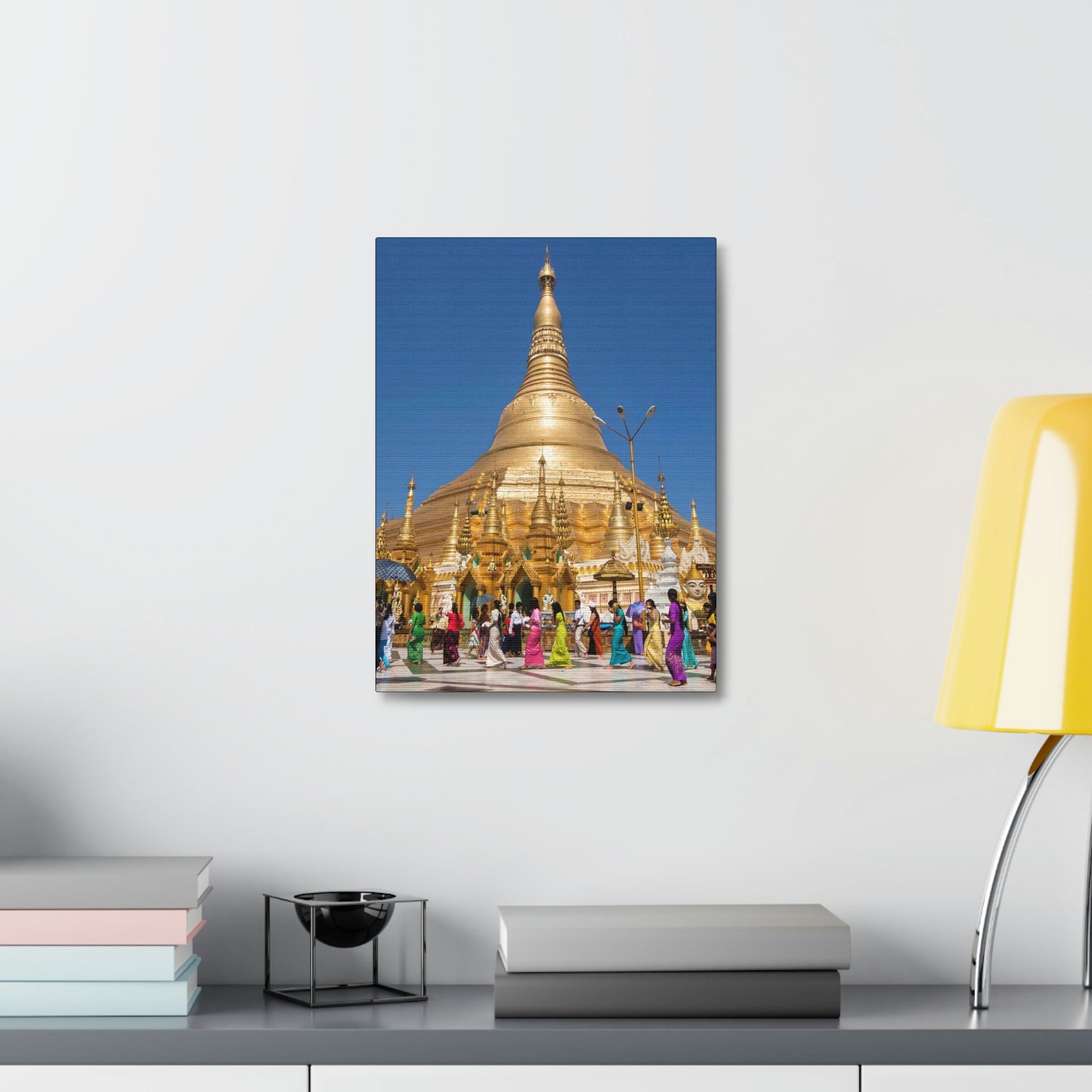 UK Print - Stretched Canvas - Myanmar (Burma) - The Shwedagon Pagoda - one of the worlds marvels - a shrine to the Buddha - Green Forest Home