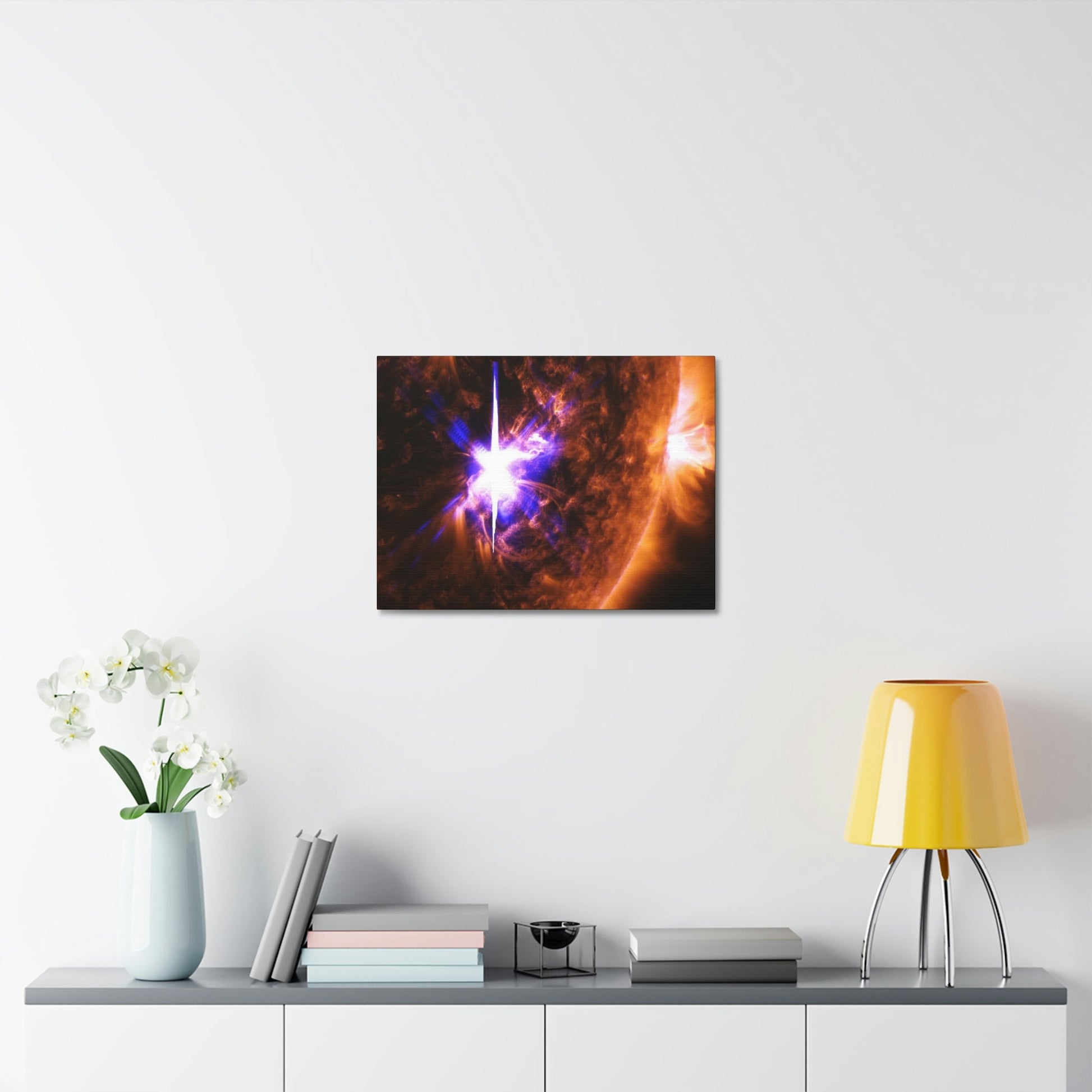 UK Print - Stretched Canvas - NASA/ESA - Marvels of the Space TELESCOPES - Huge solar flare - Green Forest Home