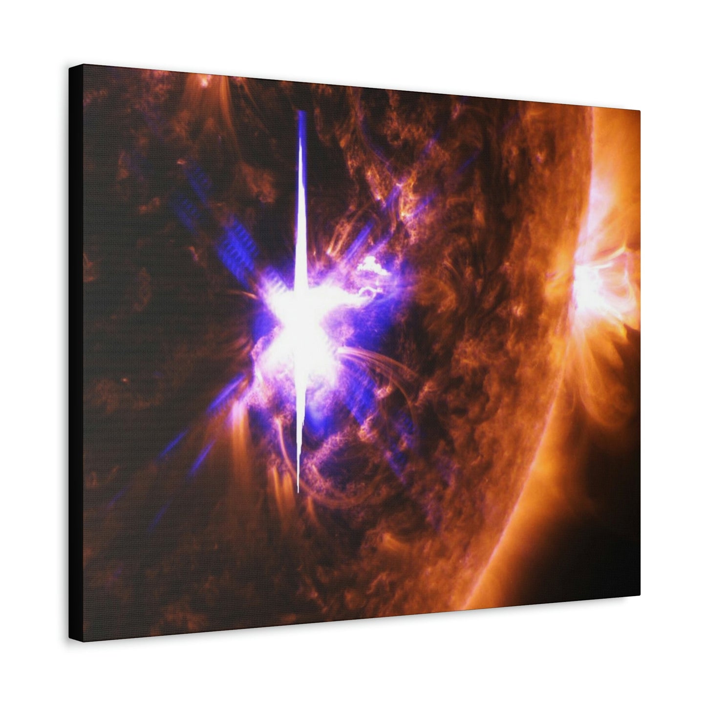 UK Print - Stretched Canvas - NASA/ESA - Marvels of the Space TELESCOPES - Huge solar flare - Green Forest Home