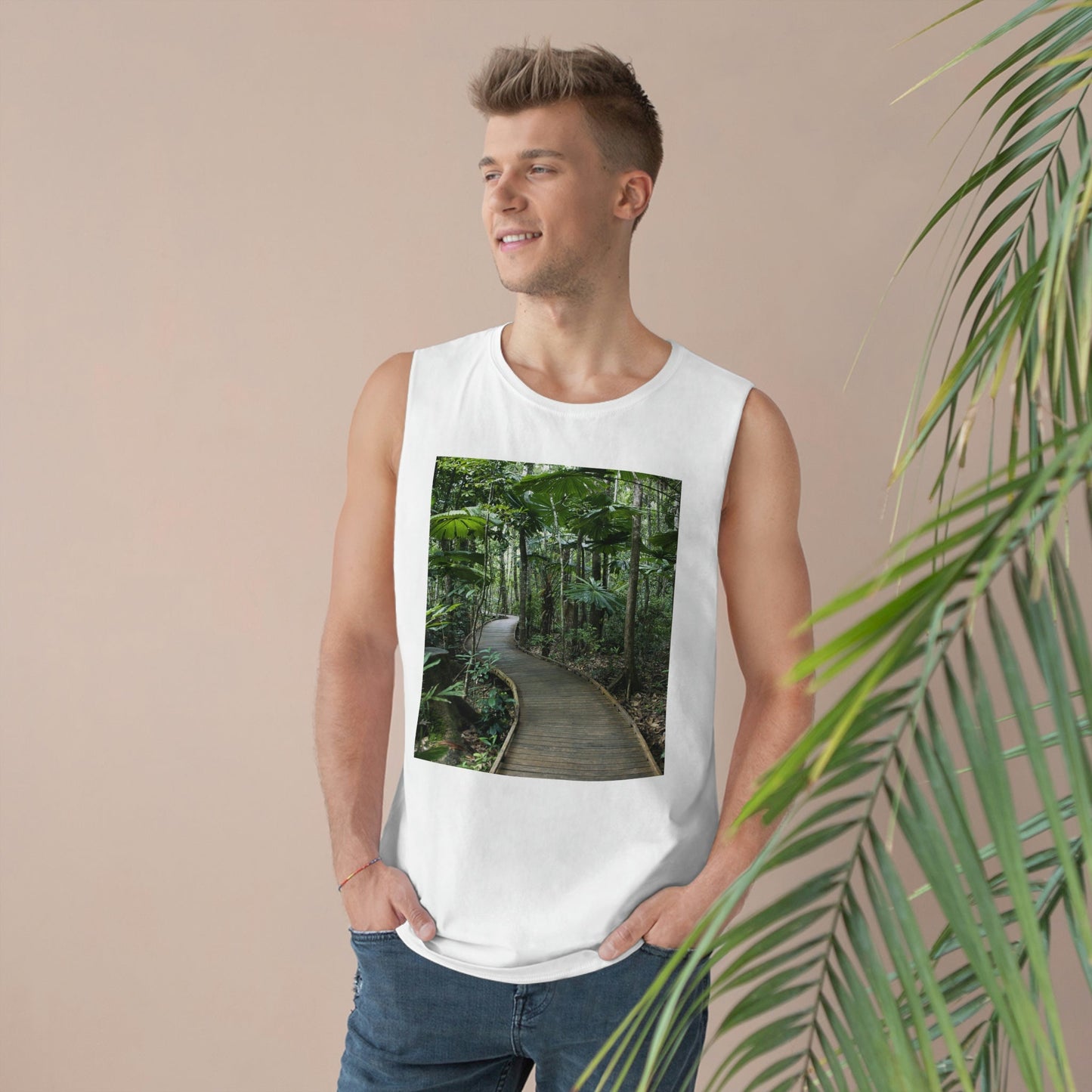 UNISEX Barnard Tank - Daintree Rainforest - Australia - Printed in AU by The Print Bar - Green Forest Home