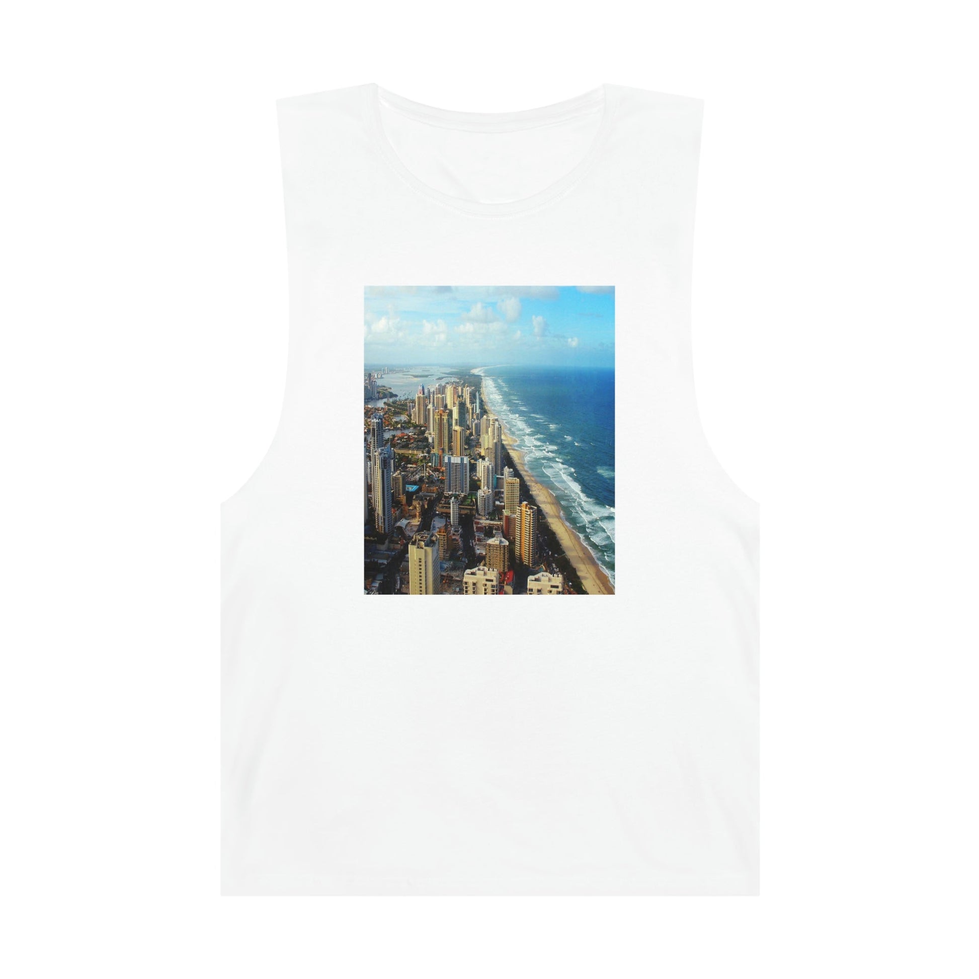 UNISEX Barnard Tank - Surfers Paradise in Gold Coast, and Port Douglas - Australia - Printed in AU by The Print Bar - Green Forest Home