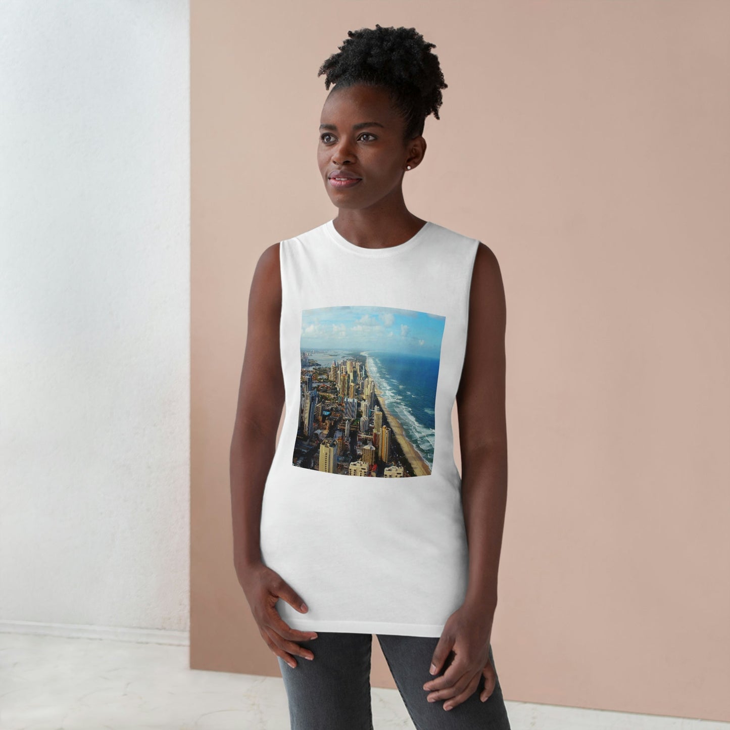 UNISEX Barnard Tank - Surfers Paradise in Gold Coast, and Port Douglas - Australia - Printed in AU by The Print Bar - Green Forest Home